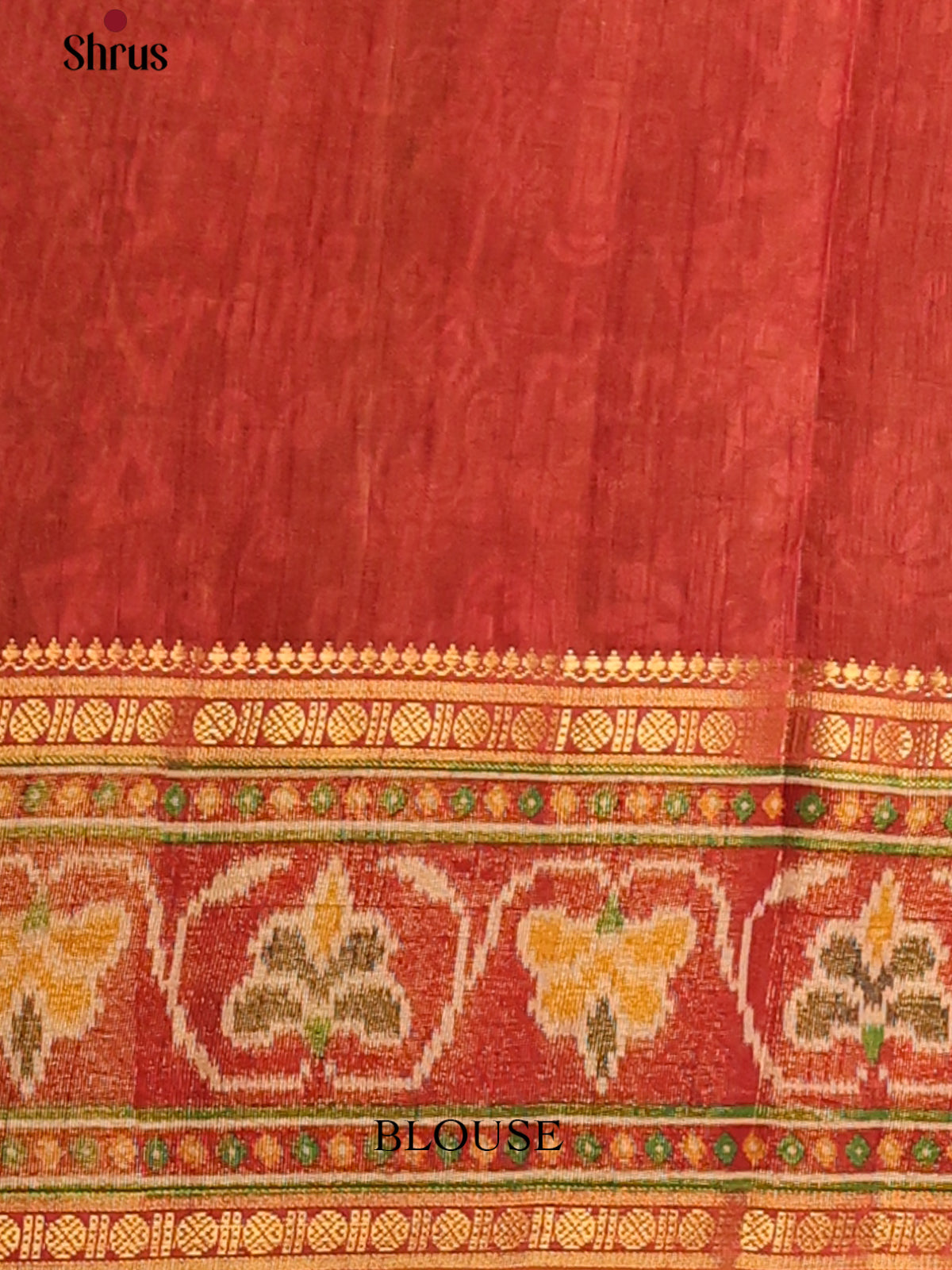 Chutney Green & Orange- Semi Patola Saree - Shop on Shrus.com