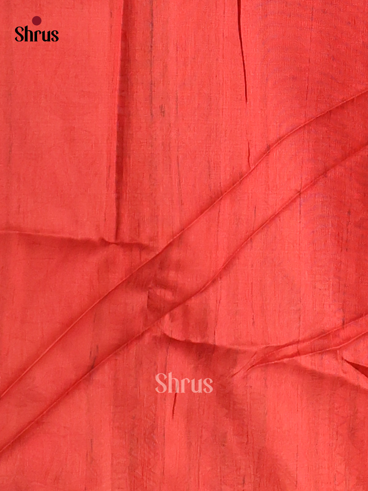 Dark orange & Cream - Printed Madhubani Saree - DCS21028 - Shop on Shrus.com