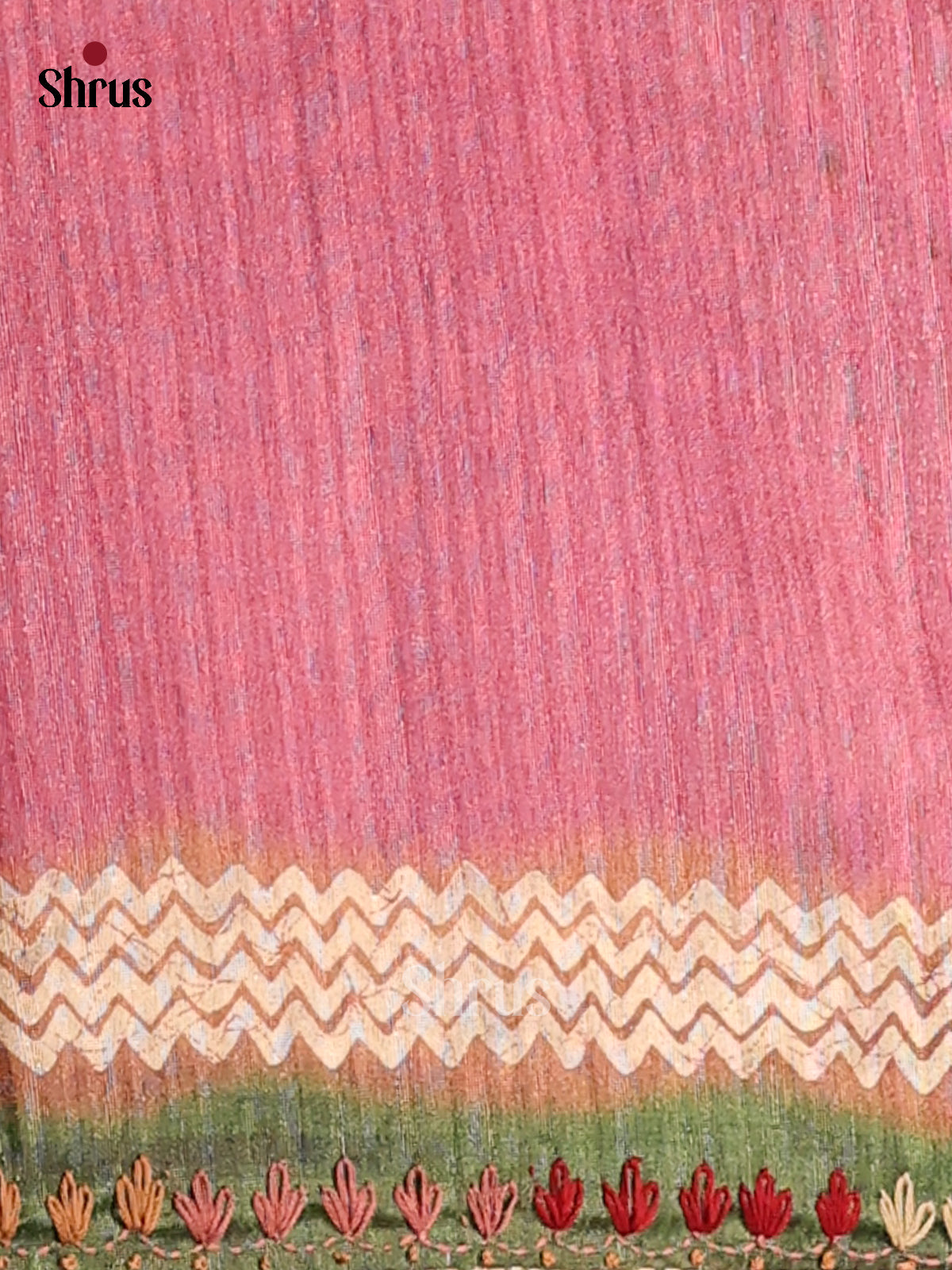 Dark Onion Pink - Semi kantha Saree - DCS25029 - Shop on Shrus.com