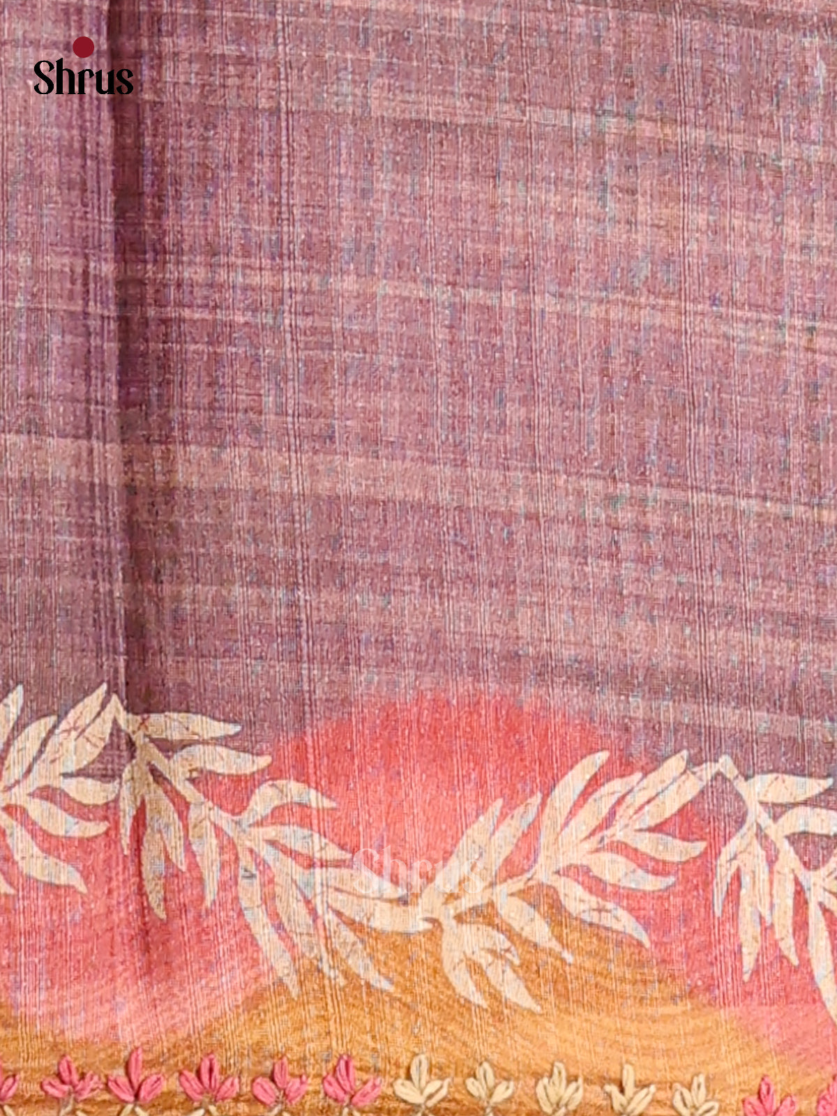 Onion pink & Mustard - Semi kantha Saree - DCS25036 - Shop on Shrus.com