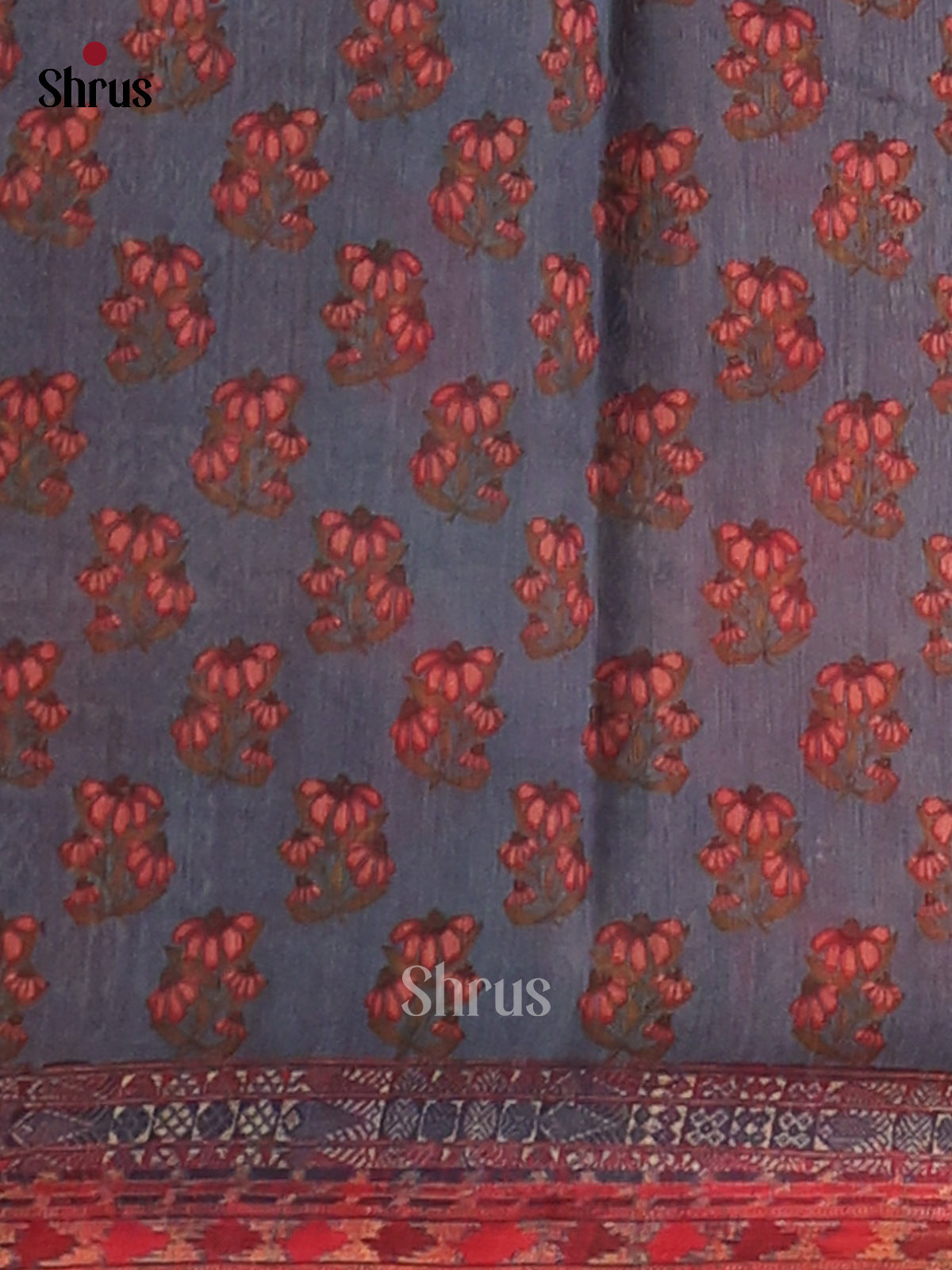 peacock Blue - Semi kantha Saree - DCS25043 - Shop on Shrus.com