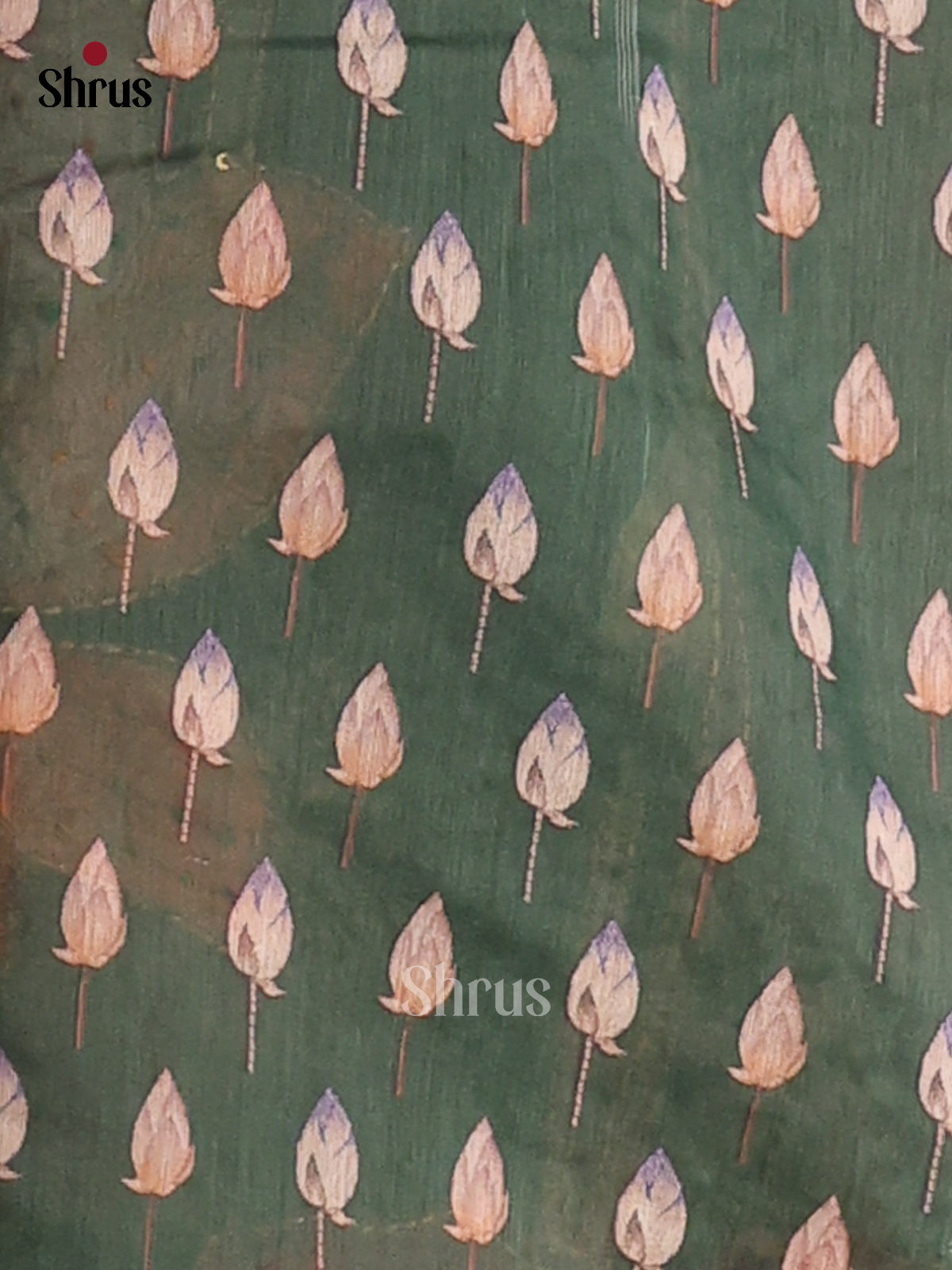 Dark Green - Semi kantha Saree - DCS25059 - Shop on Shrus.com