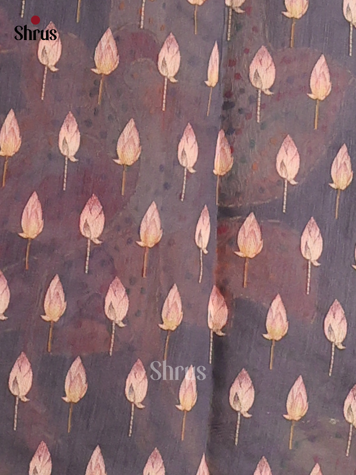 Elephant Grey - Semi kantha Saree - DCS25061 - Shop on Shrus.com