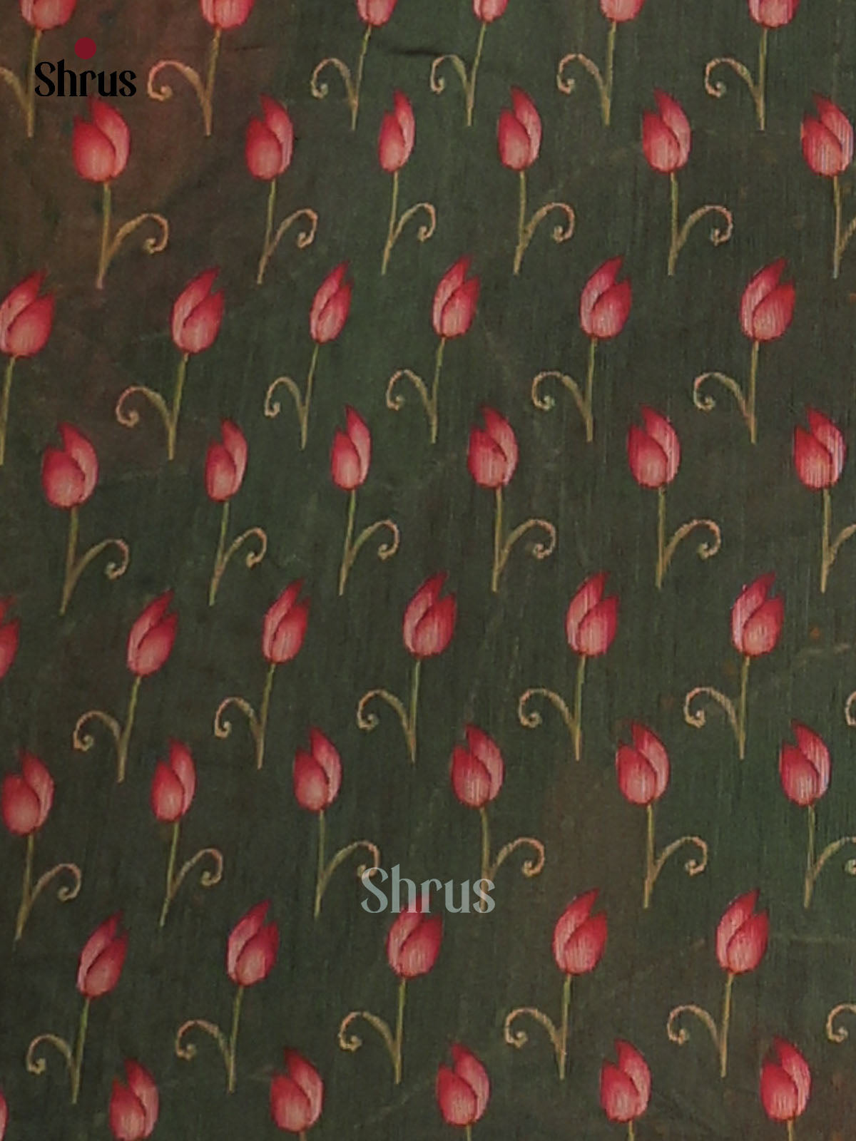 Green - Semi kantha Saree - DCS25067 - Shop on Shrus.com