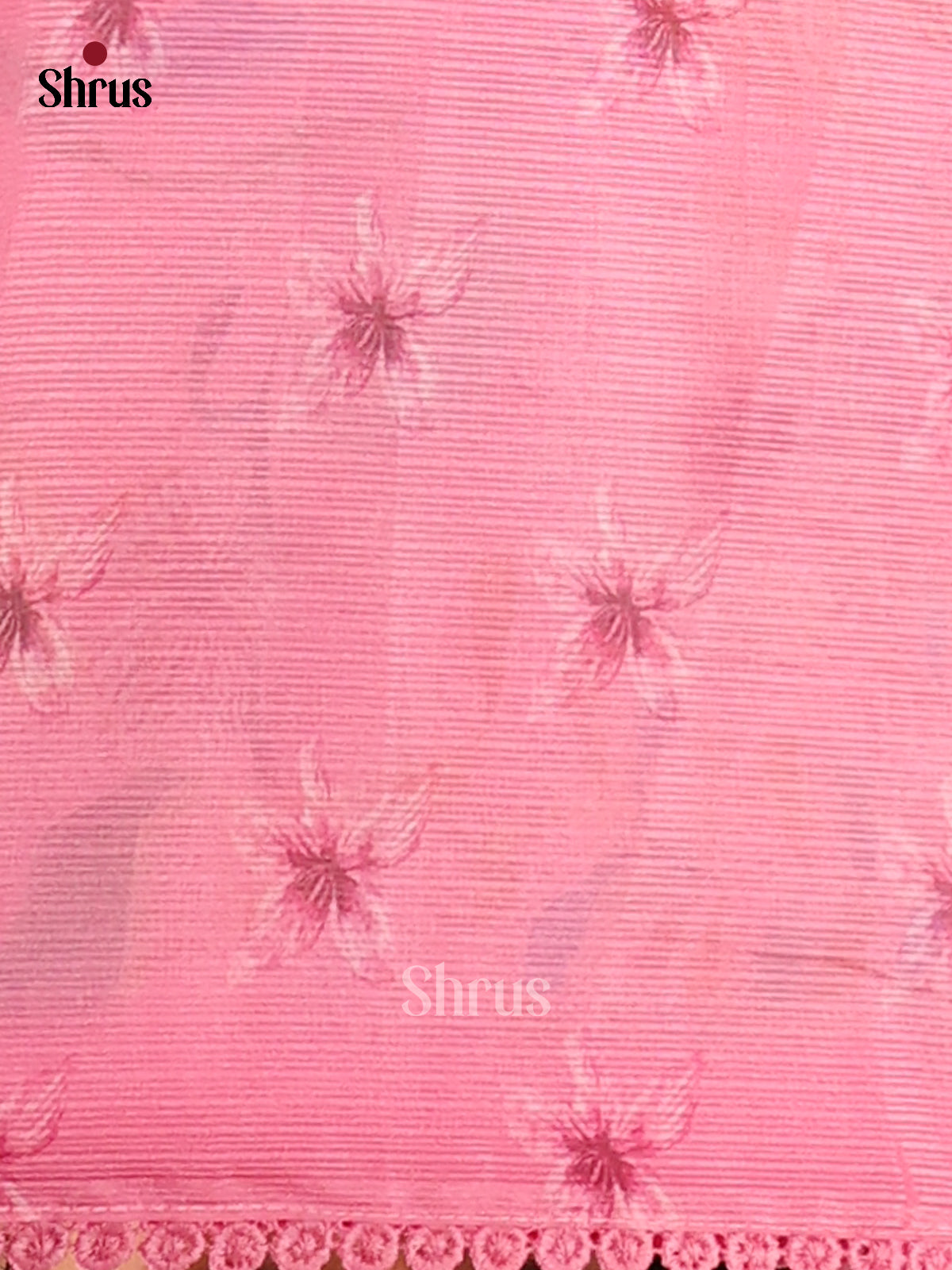 Baby pink - Semi kantha Saree - DCS25114 - Shop on Shrus.com