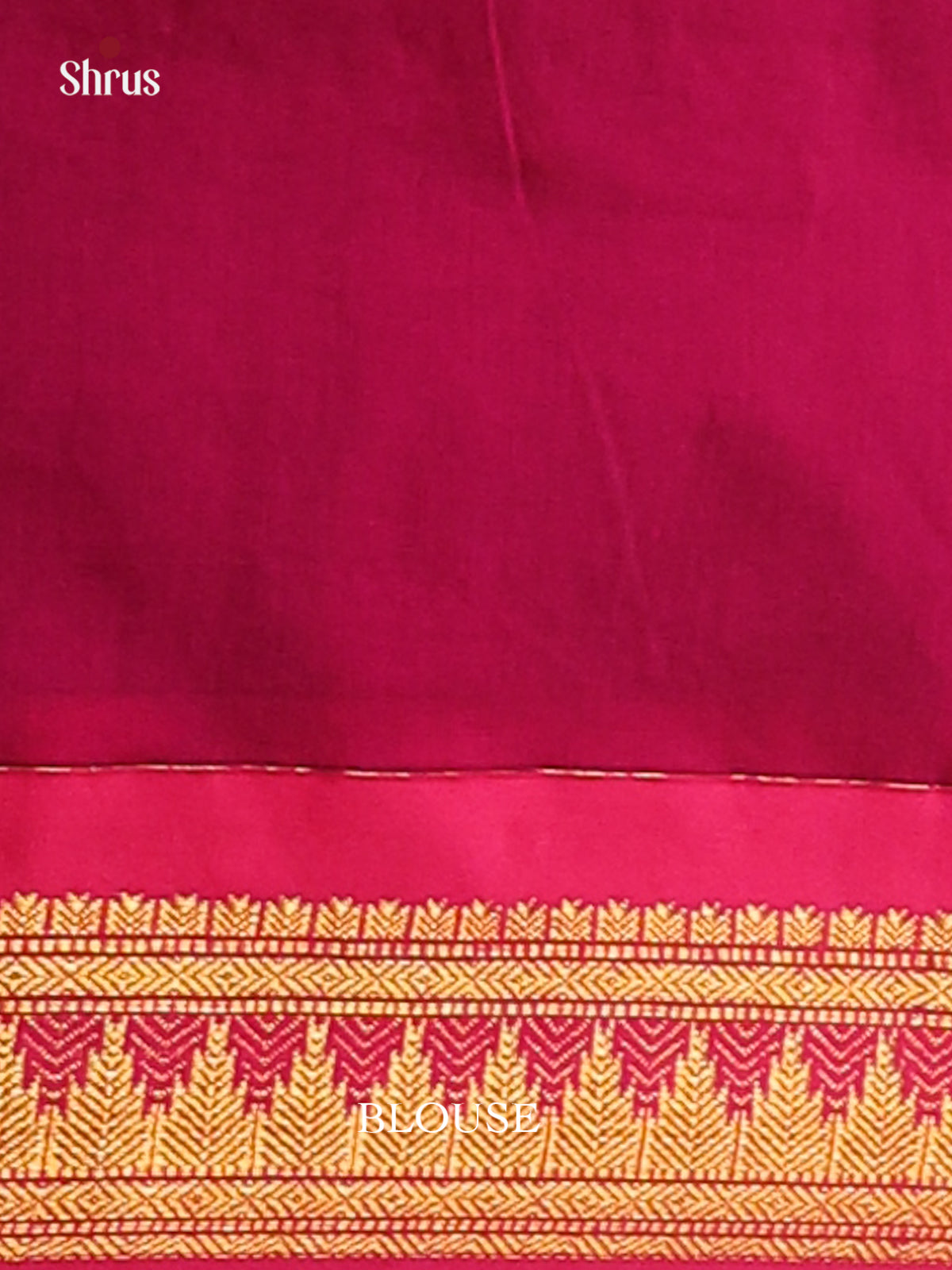 Serene Dark Green Kalyani Cotton Saree featuring Pink Border and a Maroon Pallu - Shop on Shrus.com