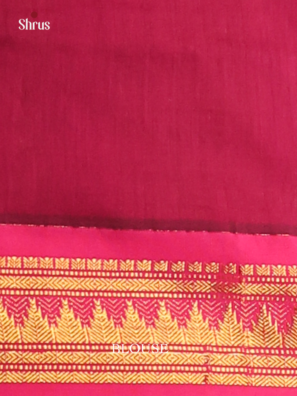 Rich Dark Green Kalyani Cotton Saree with Floral Buttas, Pink Border and Maroon Pallu - Shop on Shrus.com