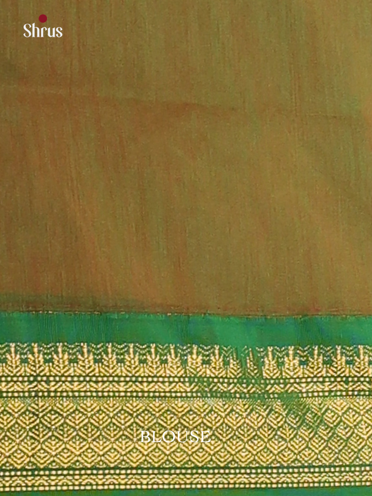 Charming Pastel Orange Kalyani Cotton Saree with Floral Buttas & Green Border and Pallu - Shop on Shrus.com