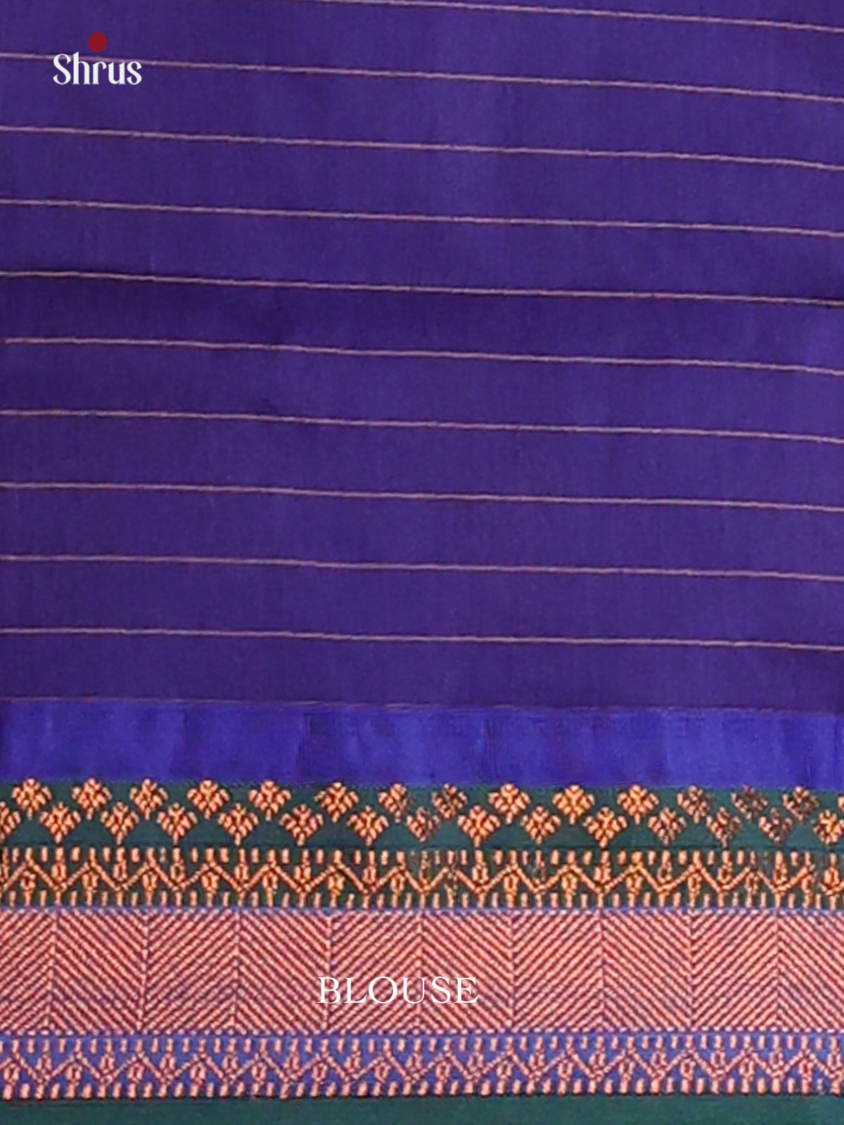 Onion Pink Checked Kalyani Cotton Saree & a Striking Contrast Blue Border and Pallu - Shop on Shrus.com