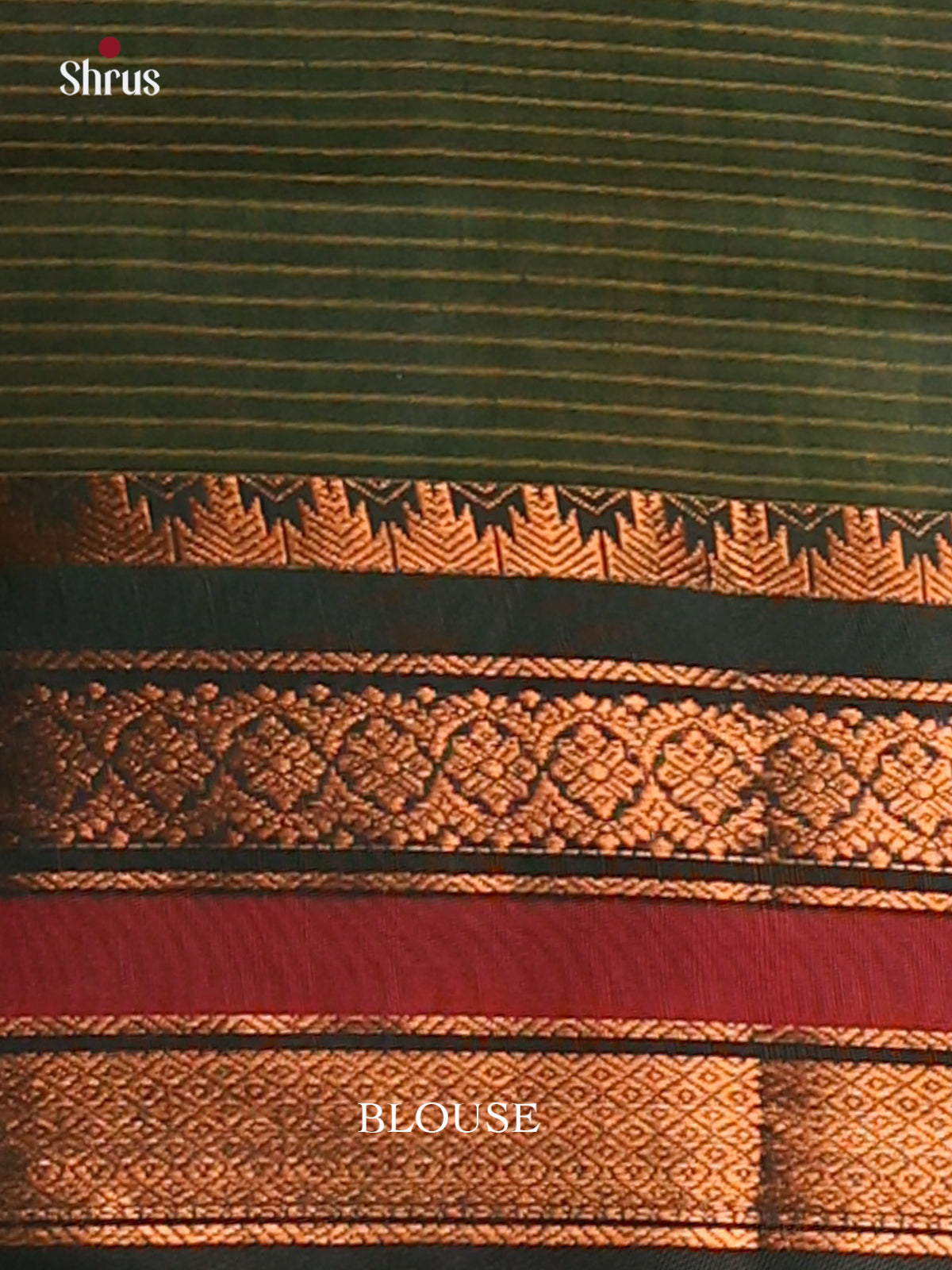 Parrot Green & Dark Green Kalyani Cotton Saree - DCS27111 - Shop on Shrus.com