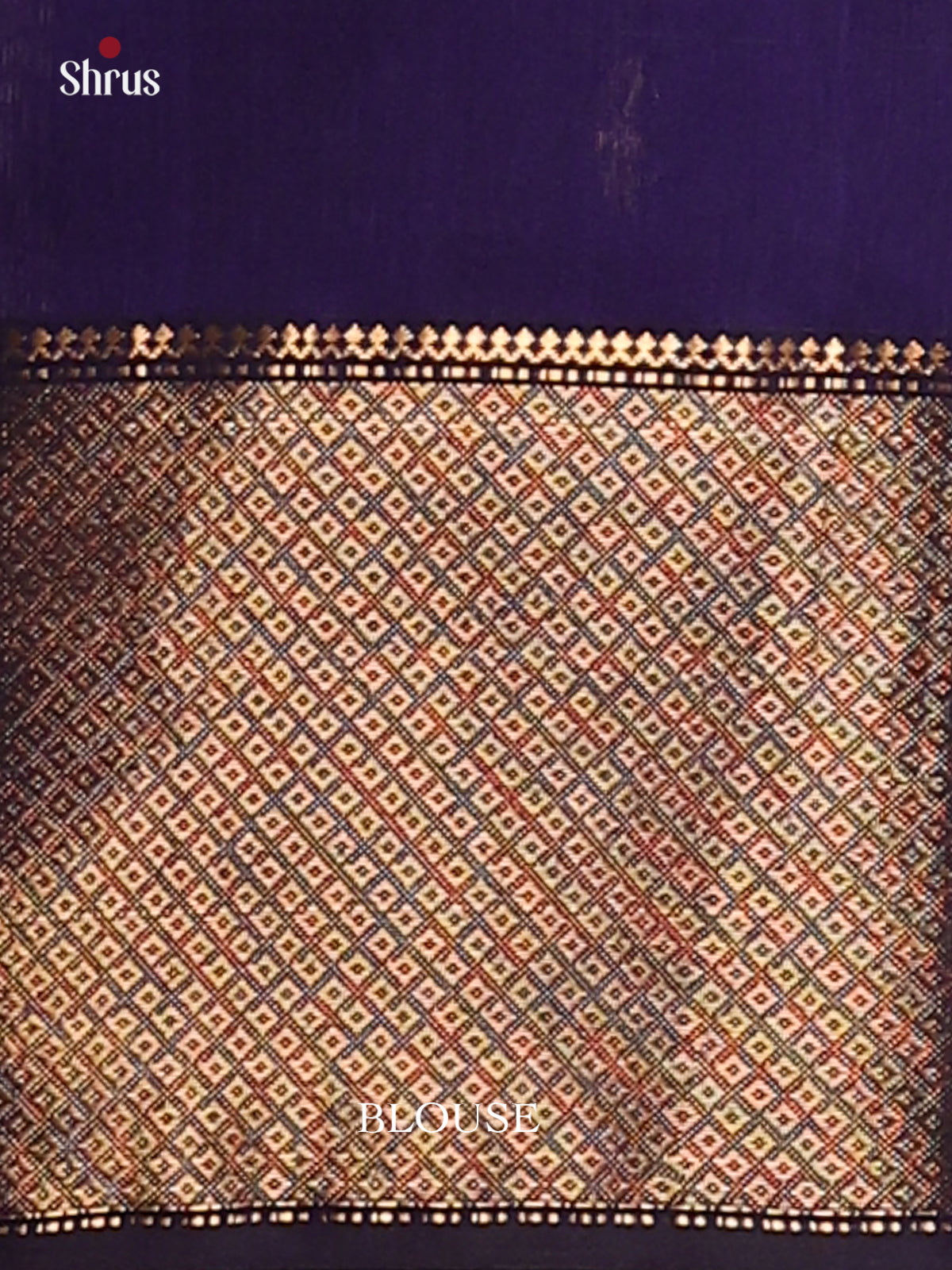 Dark navy blue - Maheswari silk cotton Saree - DCS27127 - Shop on Shrus.com