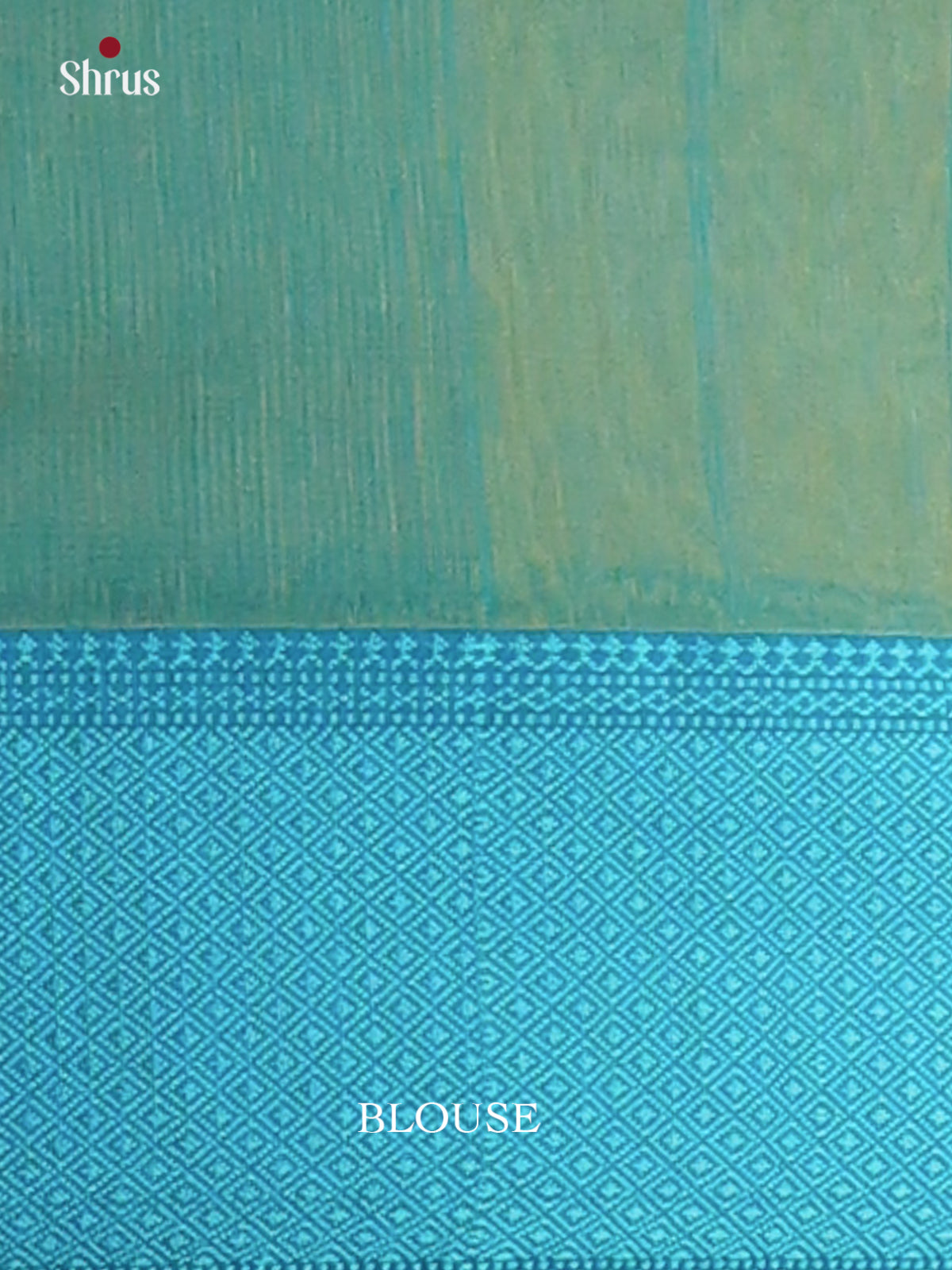 Mehandi Green & rama Blue - Maheswari silk cotton Saree - DCS27239 - Shop on Shrus.com