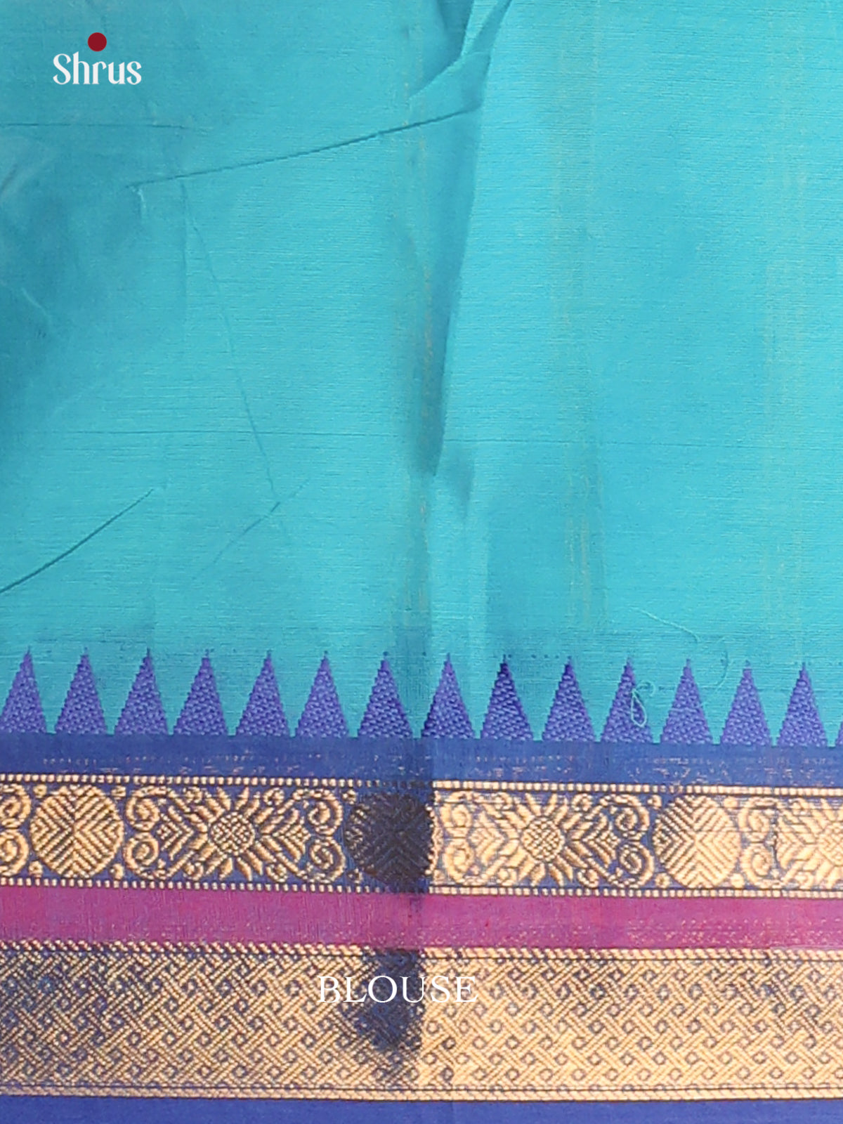 Blue with royal blue - Chettinad saree -DDS02078 - Shop on Shrus.com