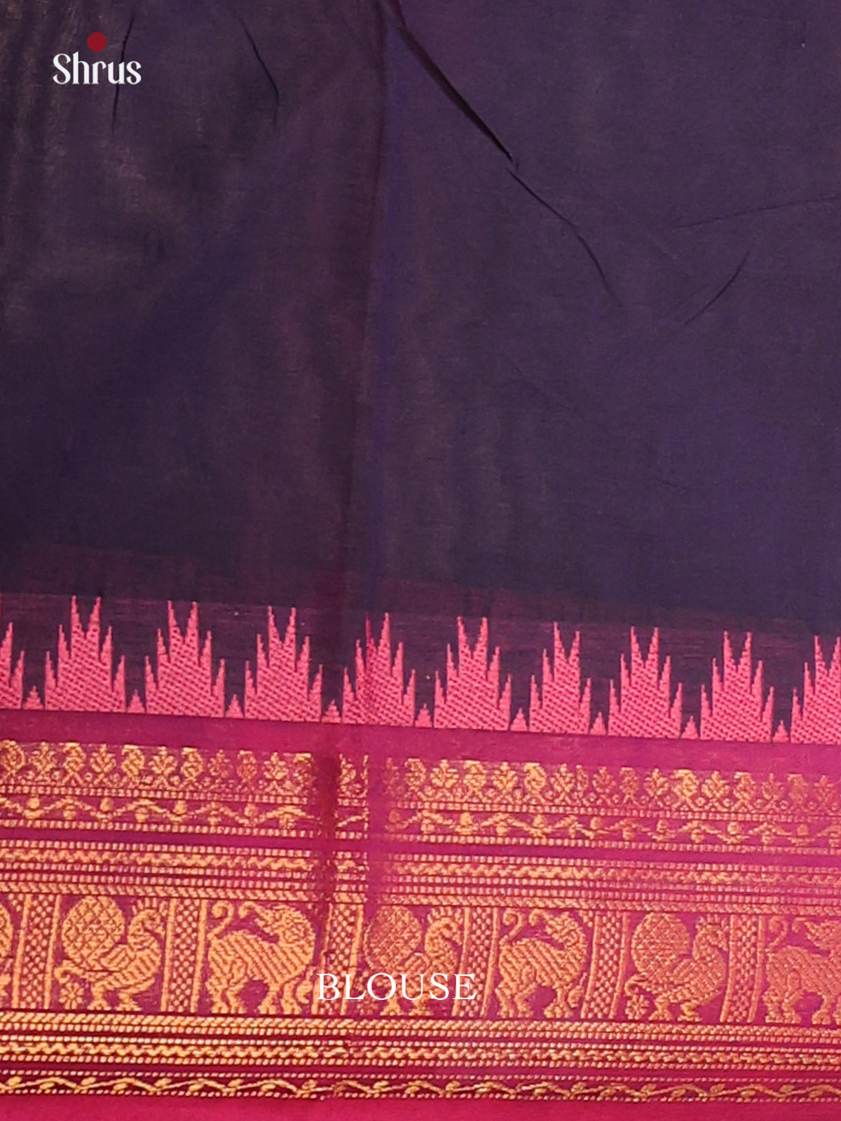 Navy blue with Magenta - Chettinad saree -DDS02085 - Shop on Shrus.com