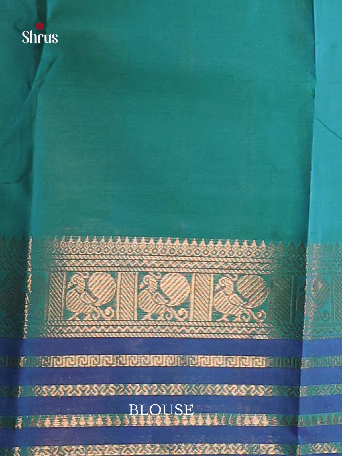 Rama blue with Royal blue-Chettinad saree -DDS02100 - Shop on Shrus.com