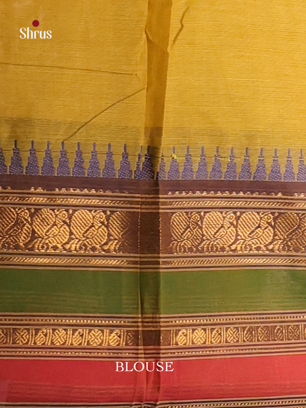 Lime yellow with Blue-Chettinad saree -DDS02109 - Shop on Shrus.com