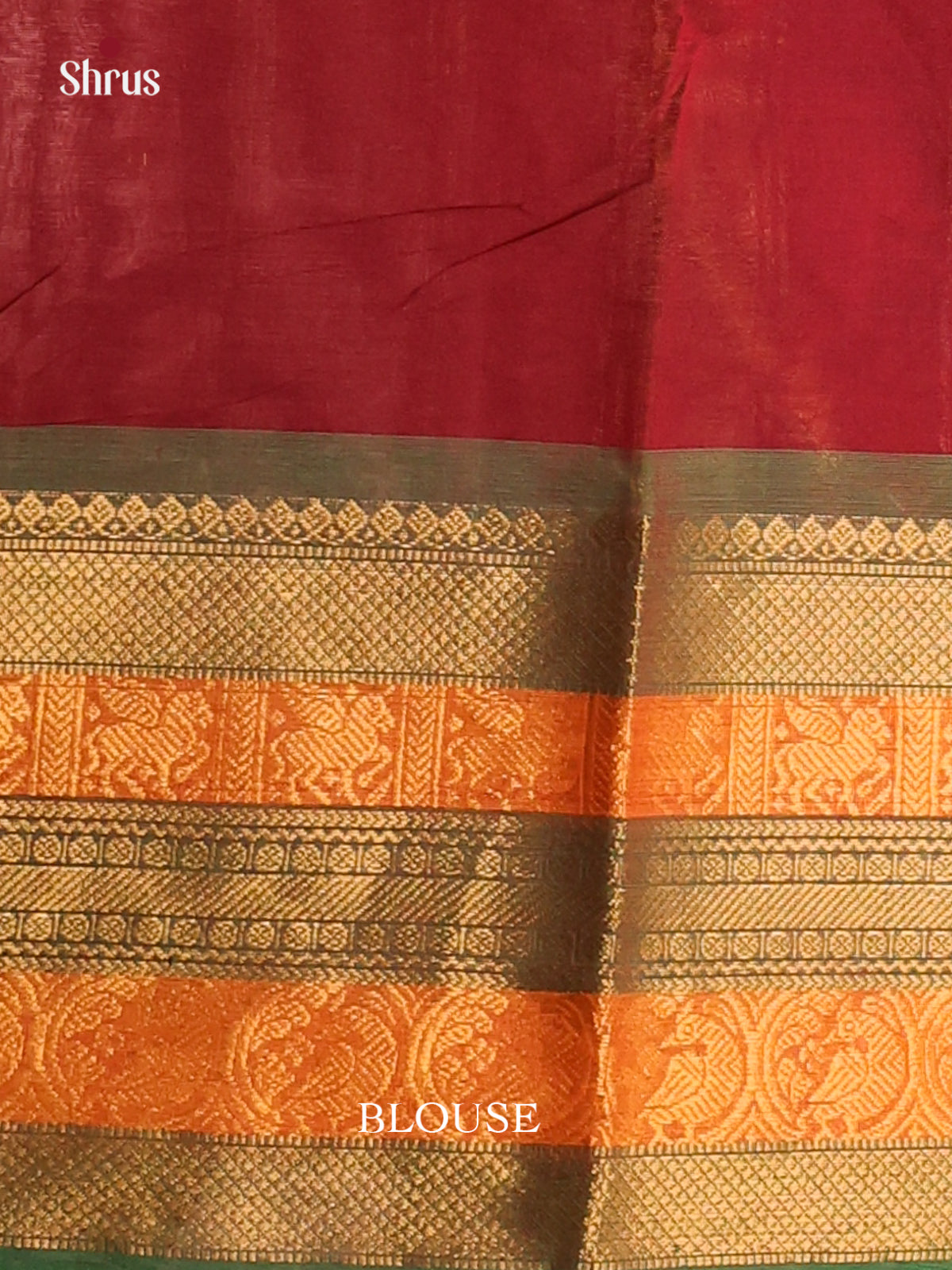 Maroon with Green - Chettinad saree -DDS02115 - Shop on Shrus.com