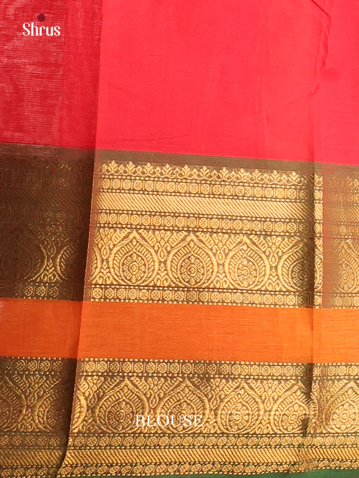 Red with green - Chettinad saree -DDS02124 - Shop on Shrus.com