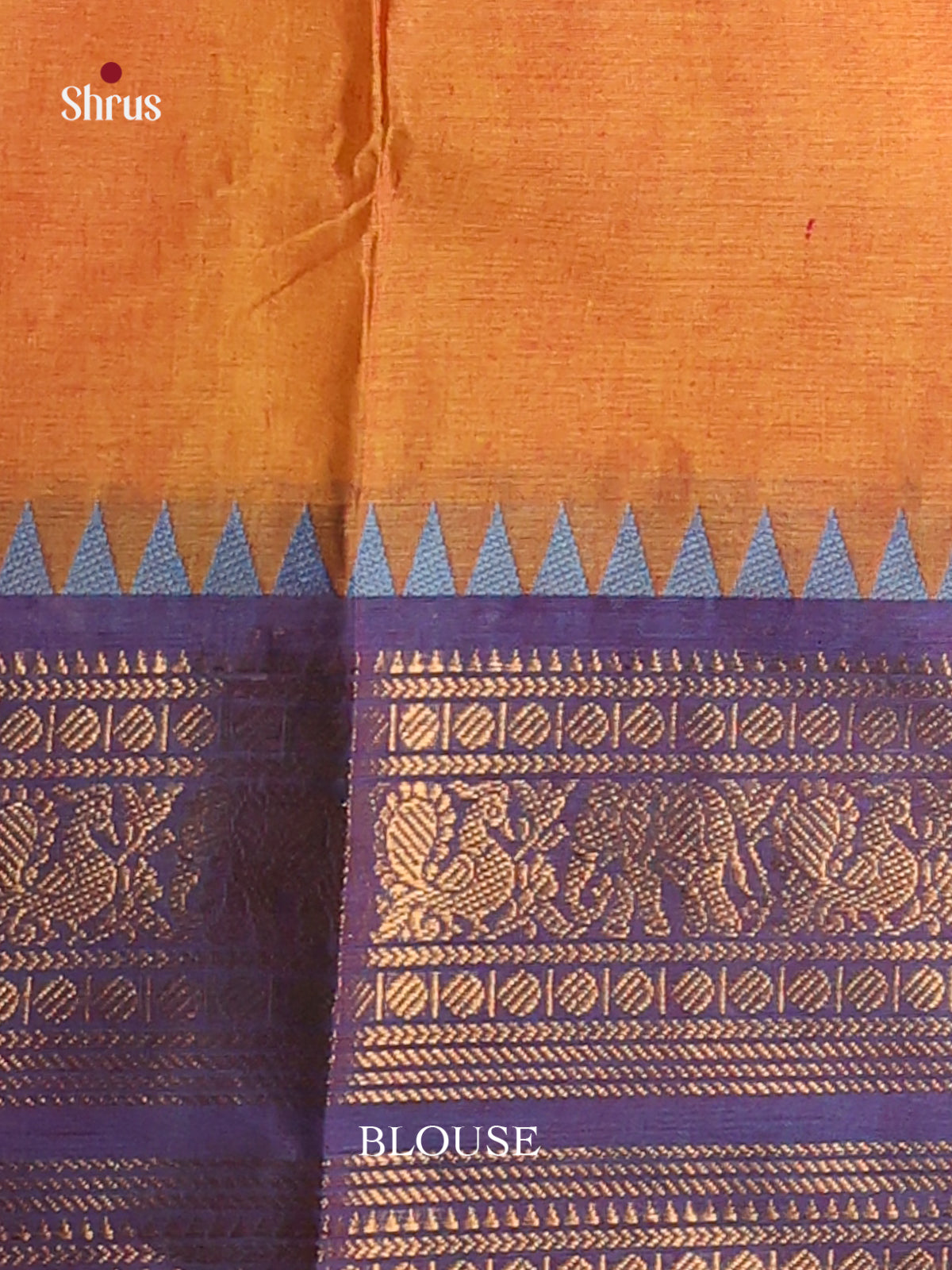 Yellow with Blue-Chettinad saree -DDS02132 - Shop on Shrus.com