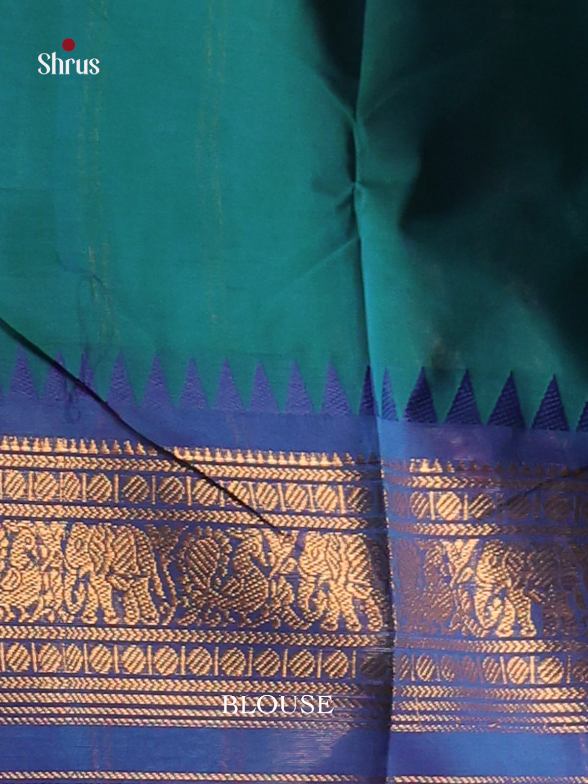 Rama blue with royal Blue-Chettinad saree -DDS02138 - Shop on Shrus.com