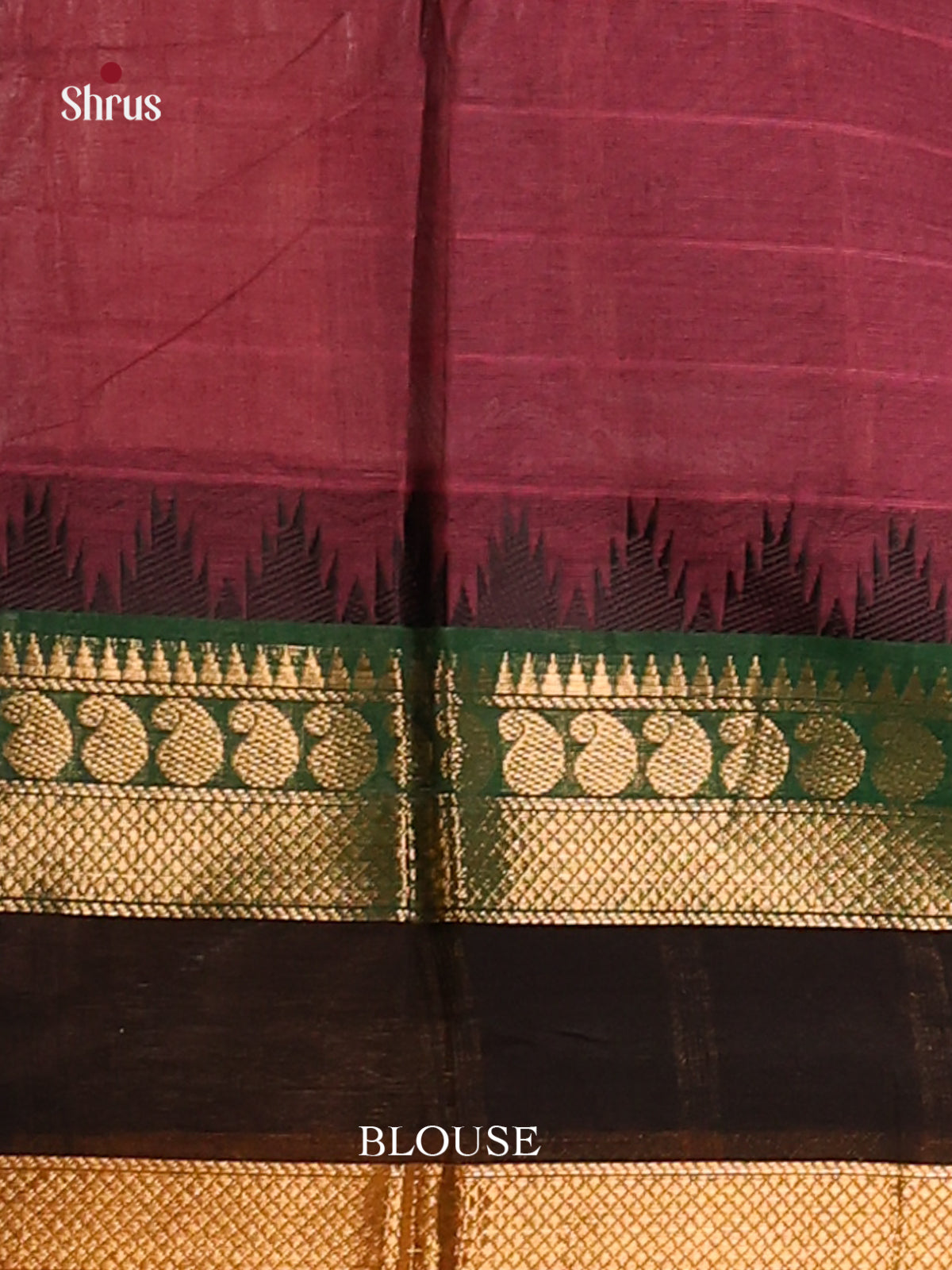 Dark onion pink with Black-Chettinad saree -DDS02146 - Shop on Shrus.com