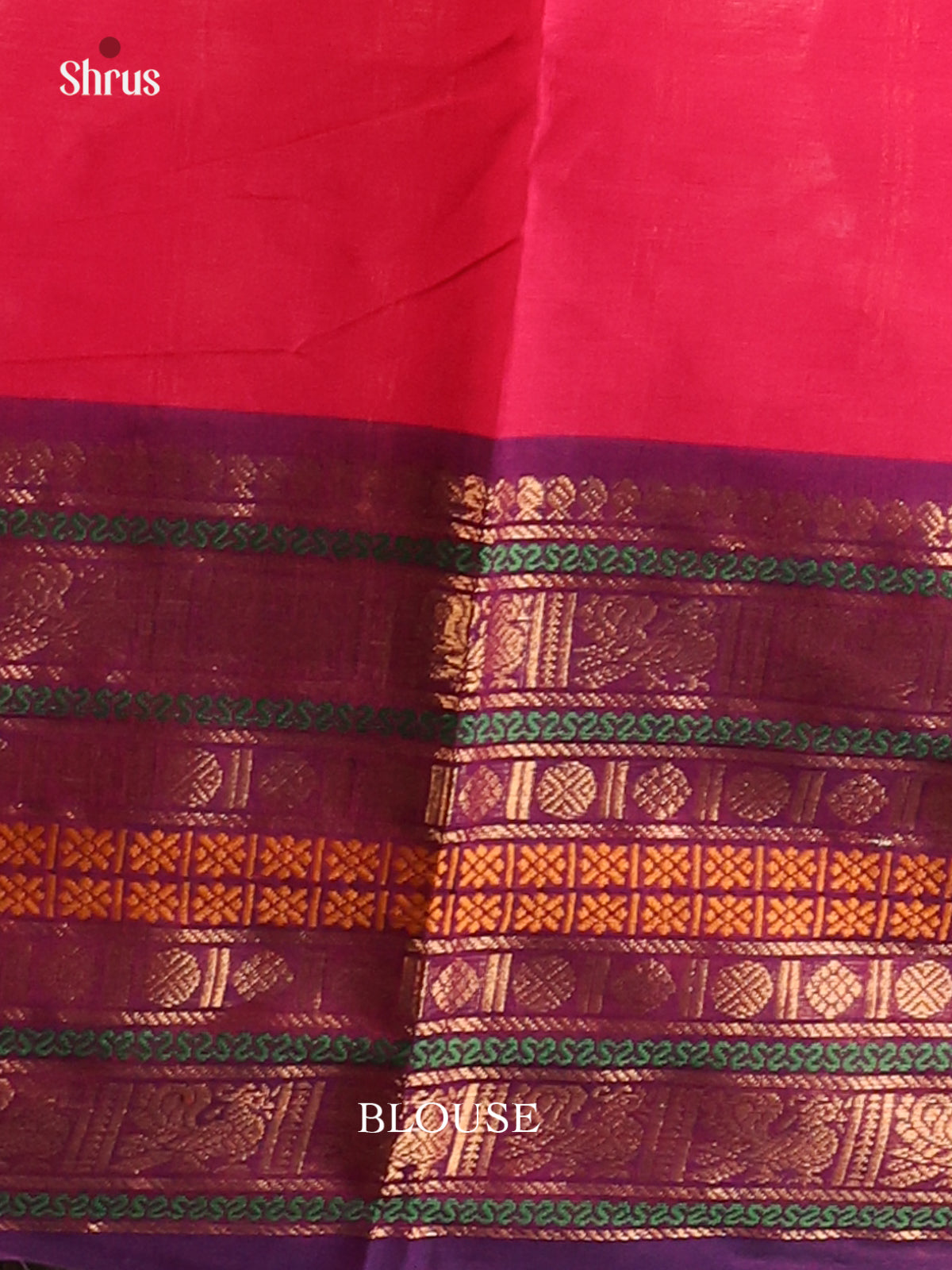 Rani pink with Purple - Chettinad saree -DDS02163 - Shop on Shrus.com