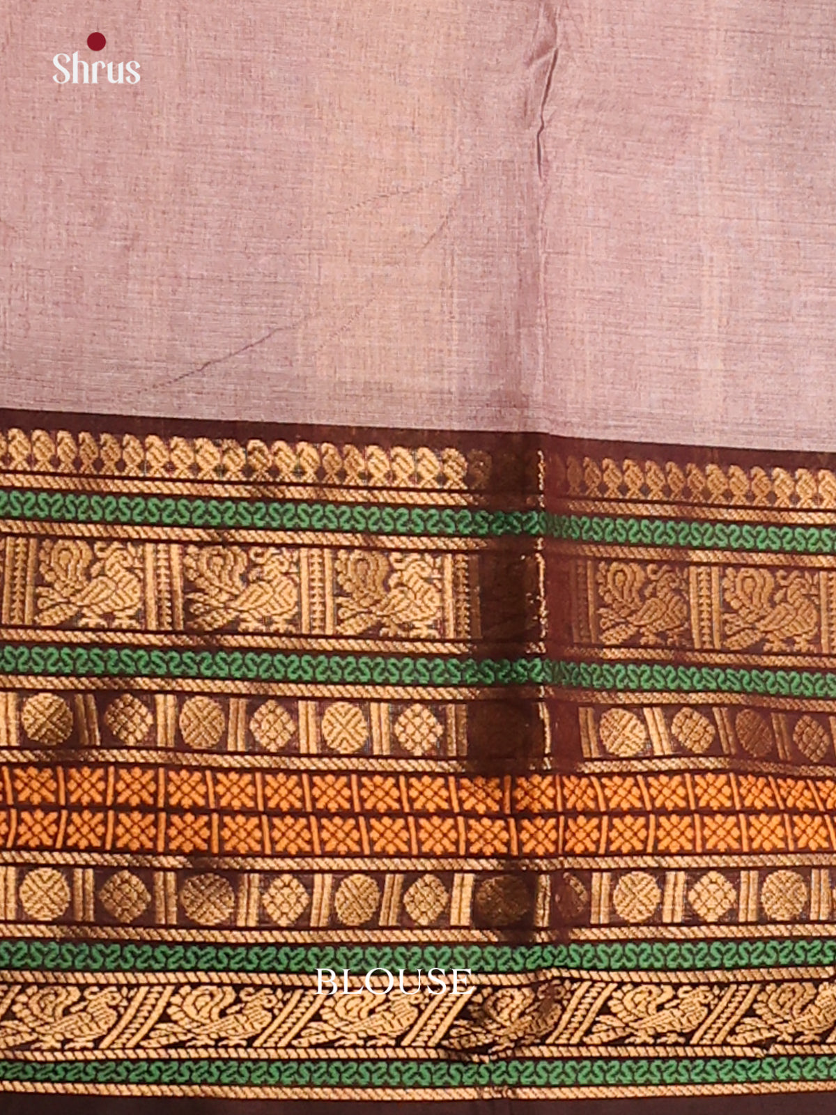 Light Brown with Maroon - Chettinad saree -DDS02167 - Shop on Shrus.com