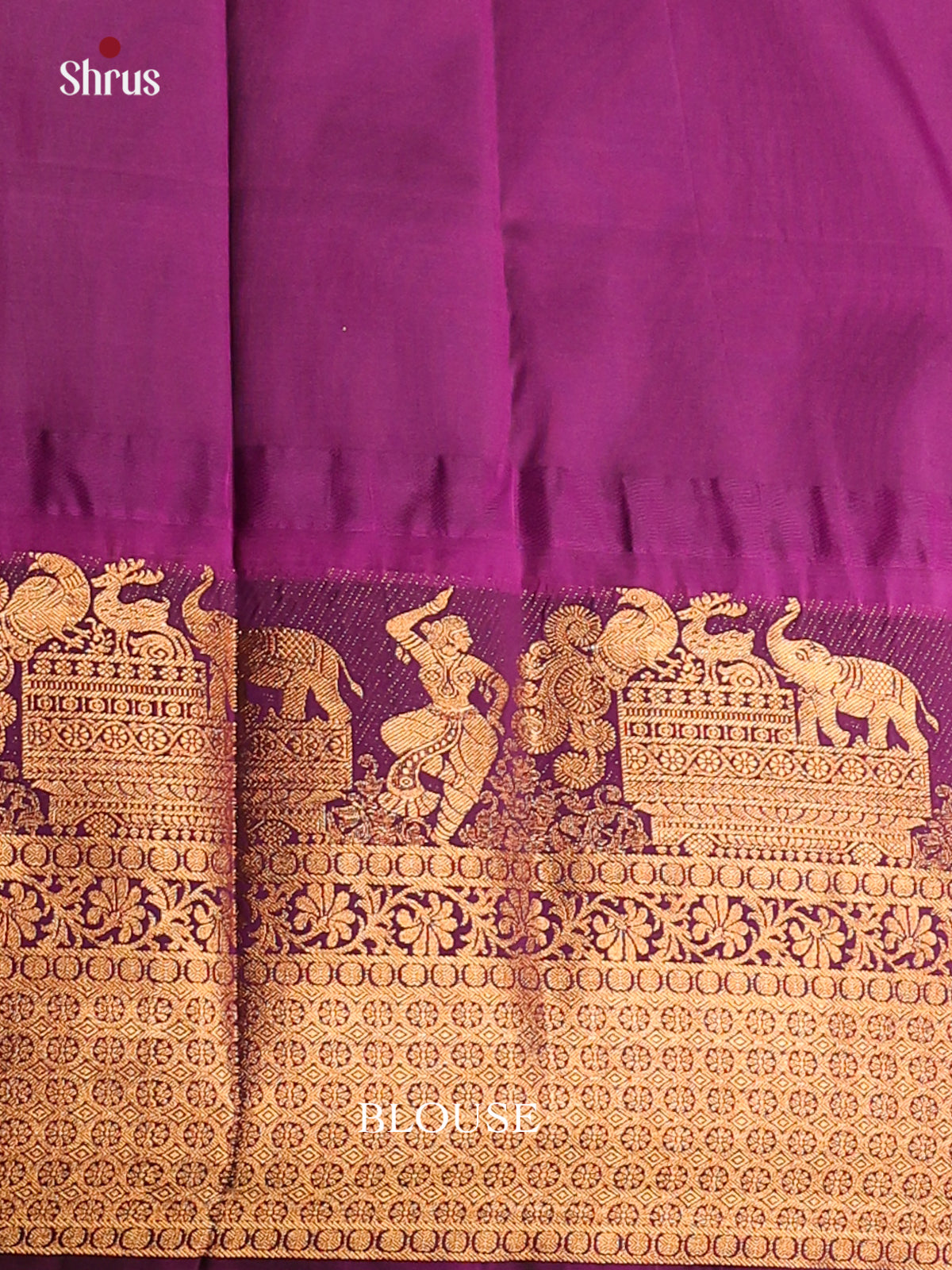 Grey with Purple-Gadwal Half pure Saree - DDS04102 - Shop on Shrus.com