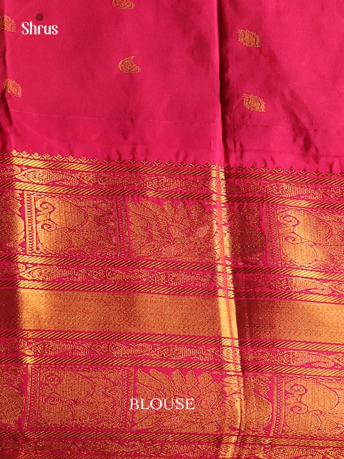 Green with Pink-Gadwal Half pure Saree - DDS04115 - Shop on Shrus.com