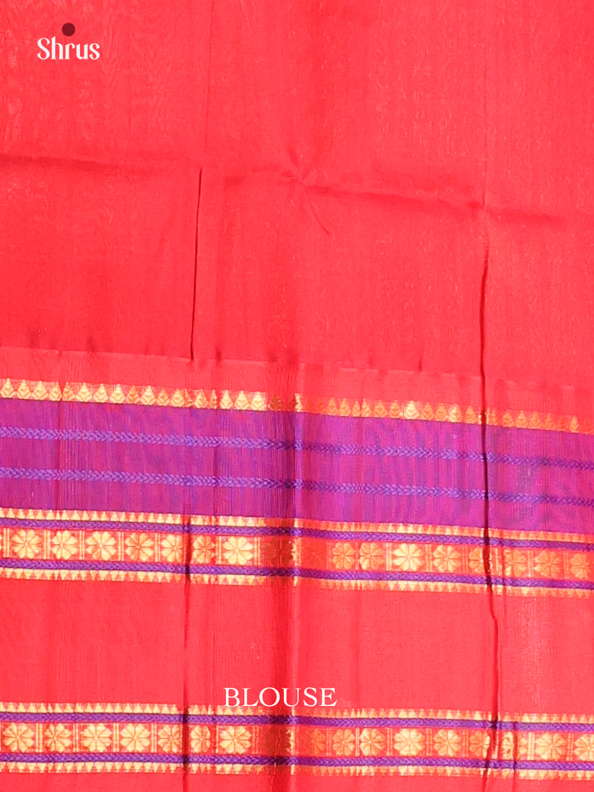 Gold And Red Silk Cotton Saree With Beautifully Woven Checks and Buttas Across The Body And Rettaipet Border - Shop on Shrus.com