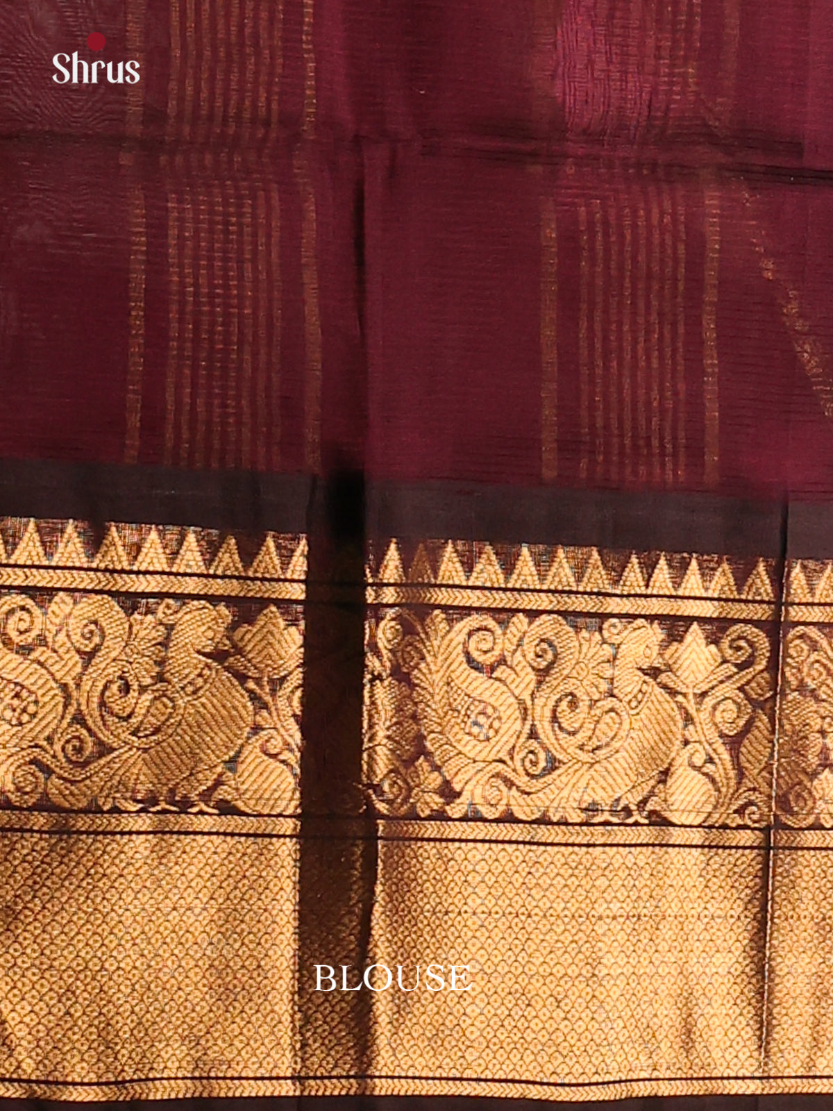 Vibrant Parrot Green And Brown Silk Cotton Saree With Zari Woven Stripes Across The Body And Peacock Motifs in The Border - Shop on Shrus.com