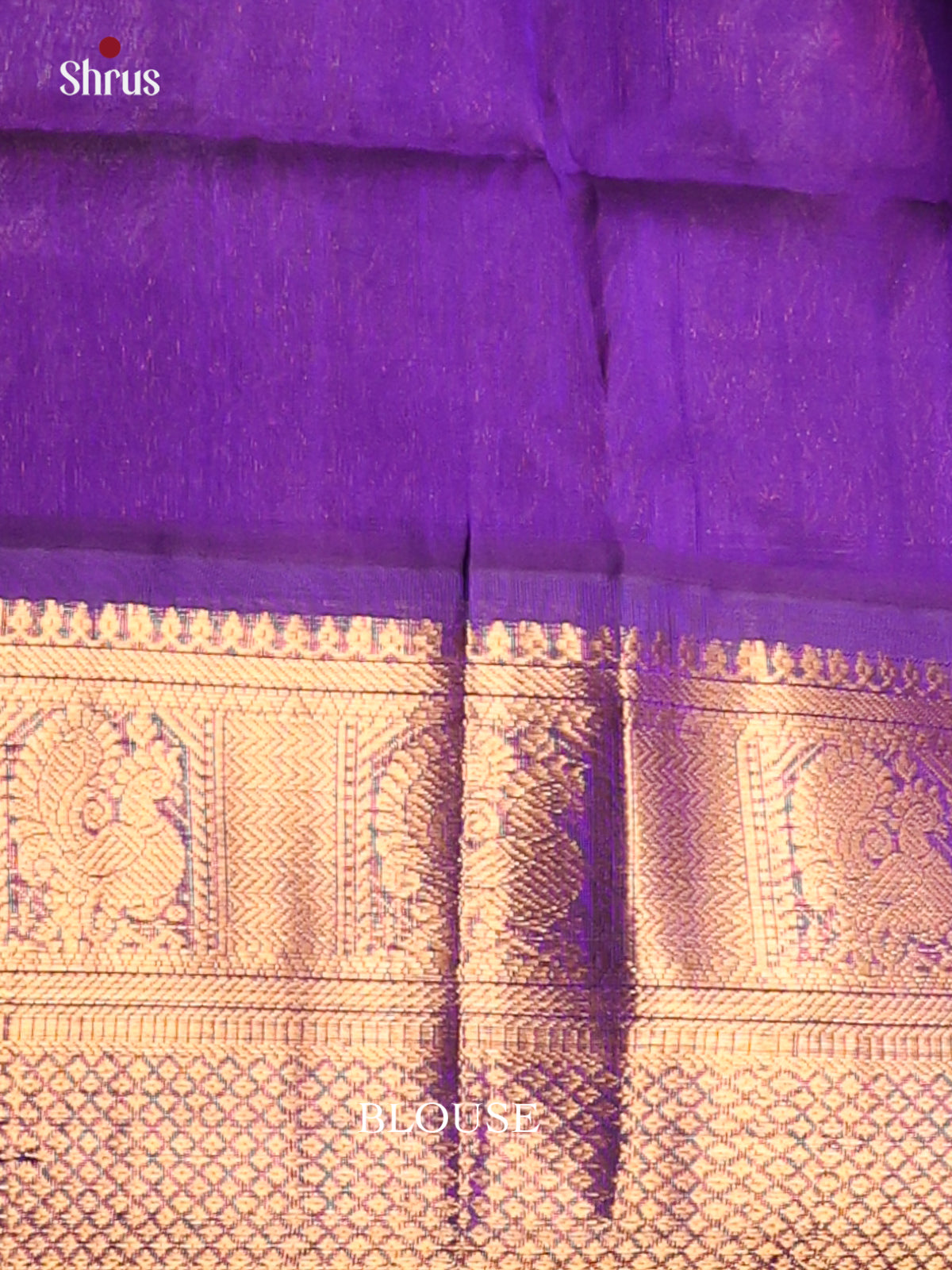 Exquisite Blue and Purple Silk Cotton Saree With Zari Woven Peacock Buttas - Shop on Shrus.com