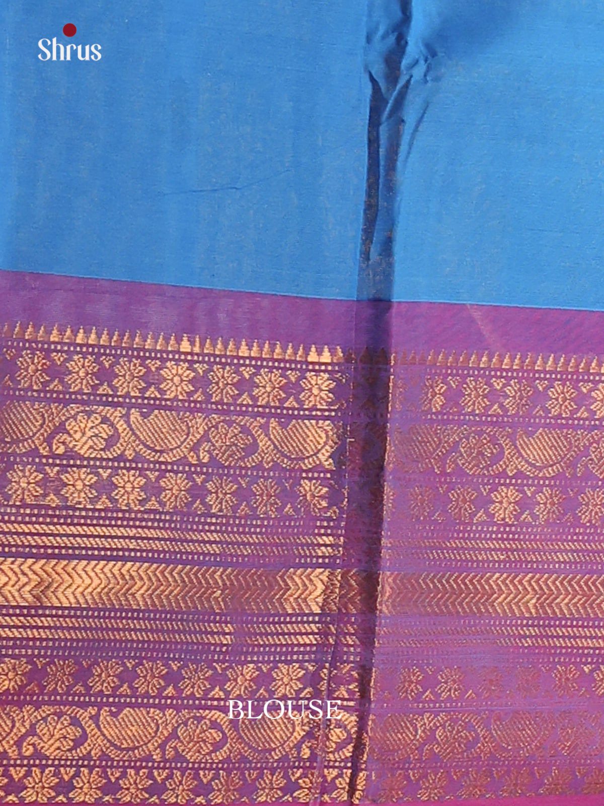 Sky blue with Purple - Chettinad saree-DDS05055 - Shop on Shrus.com