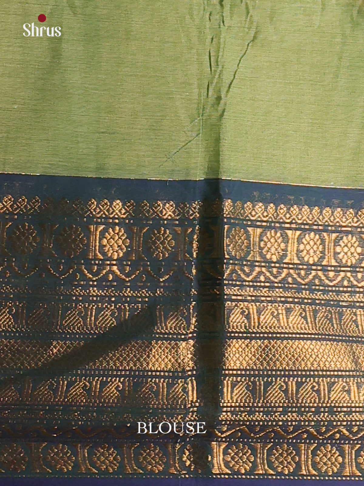 Pastel green with peacock blue - Chettinad saree-DDS05057 - Shop on Shrus.com