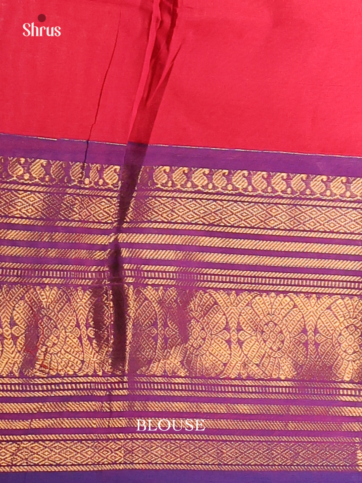 Ruby Pink with Violet - Chettinad saree-DDS05058 - Shop on Shrus.com