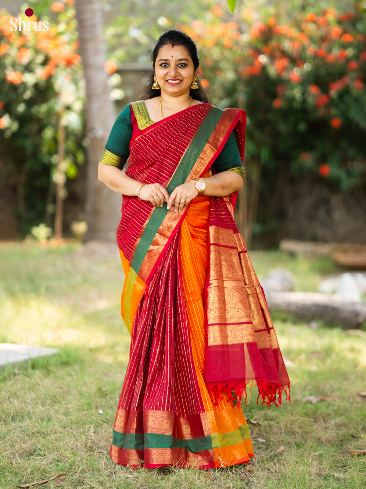 DDS08003 - Chettinad Cotton Saree - Shop on Shrus.com