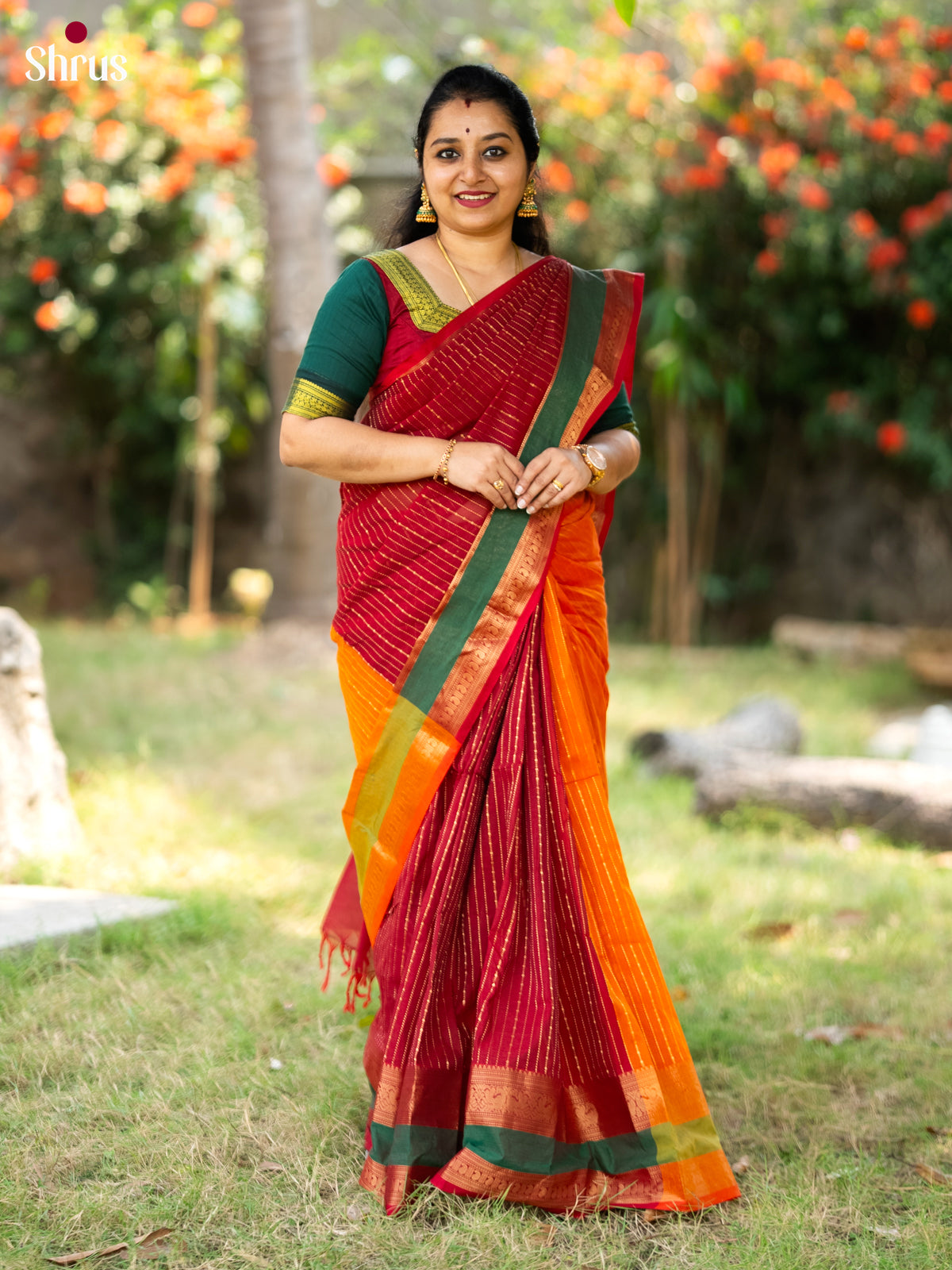 DDS08003 - Chettinad Cotton Saree - Shop on Shrus.com