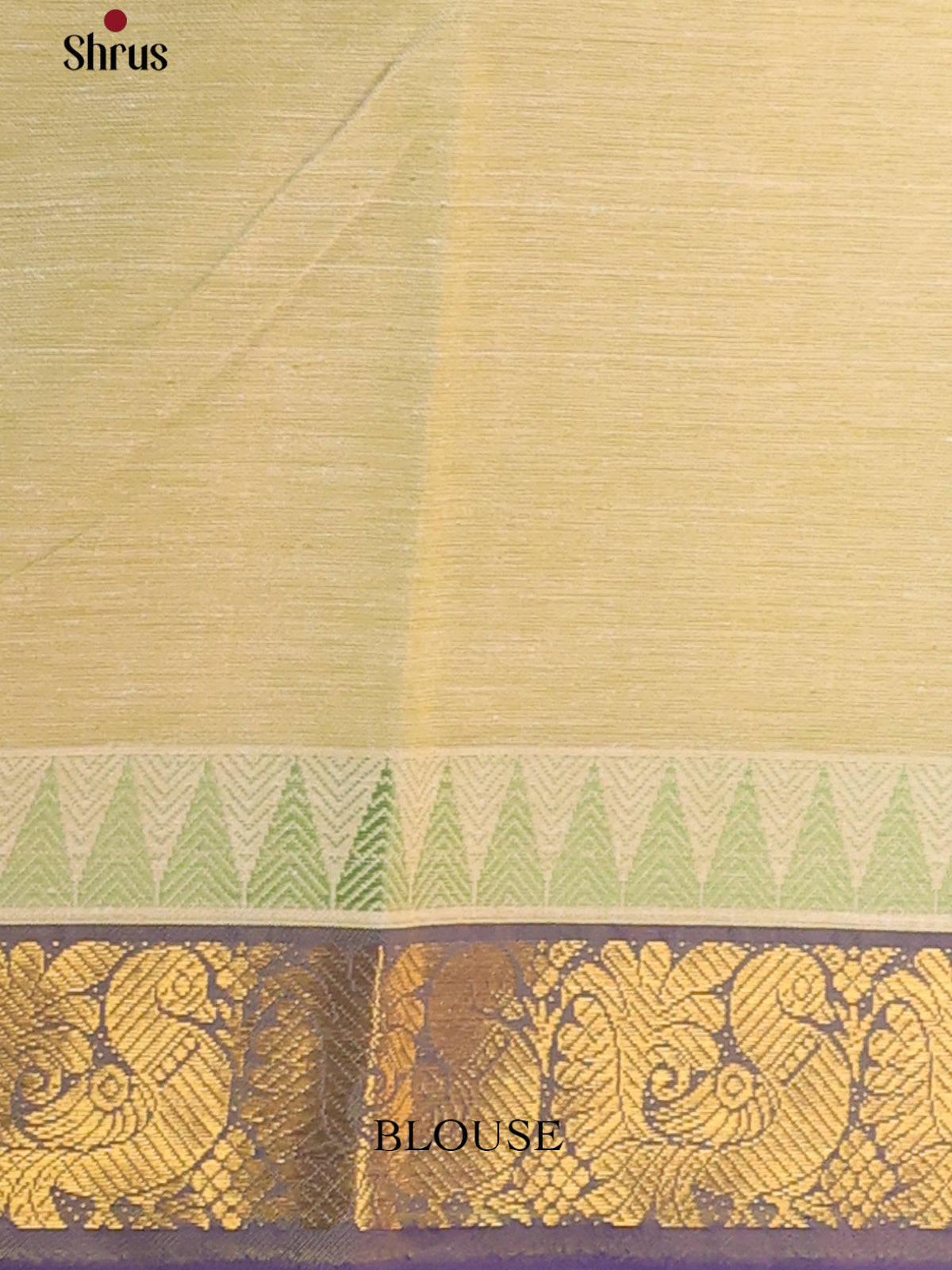 Pastel Green with Violet - South Cotton Saree - Shop on Shrus.com