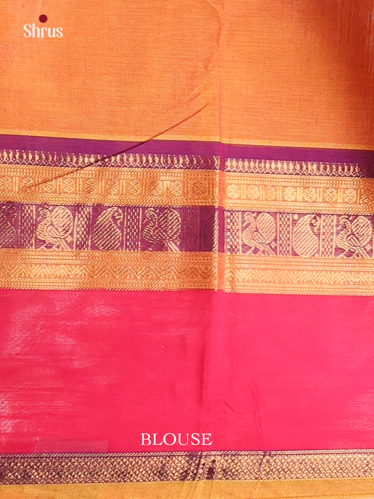 Dual Tone Mustard with pink & violet border - Chettinad Cotton Saree - DDS09319 - Shop on Shrus.com
