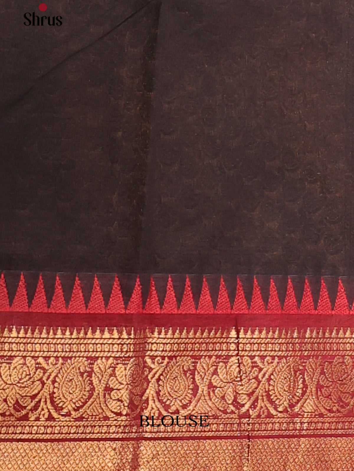 Black with Red - Chettinad Cotton Saree - DDS09325 - Shop on Shrus.com