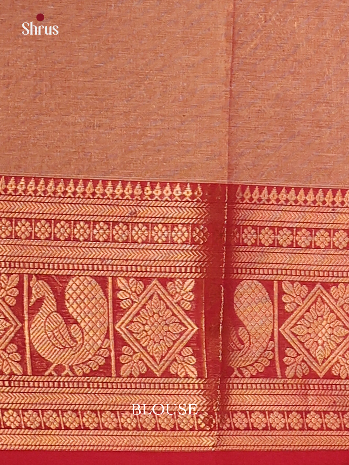 Brown with Red - Chettinad Cotton Saree - DDS09336 - Shop on Shrus.com