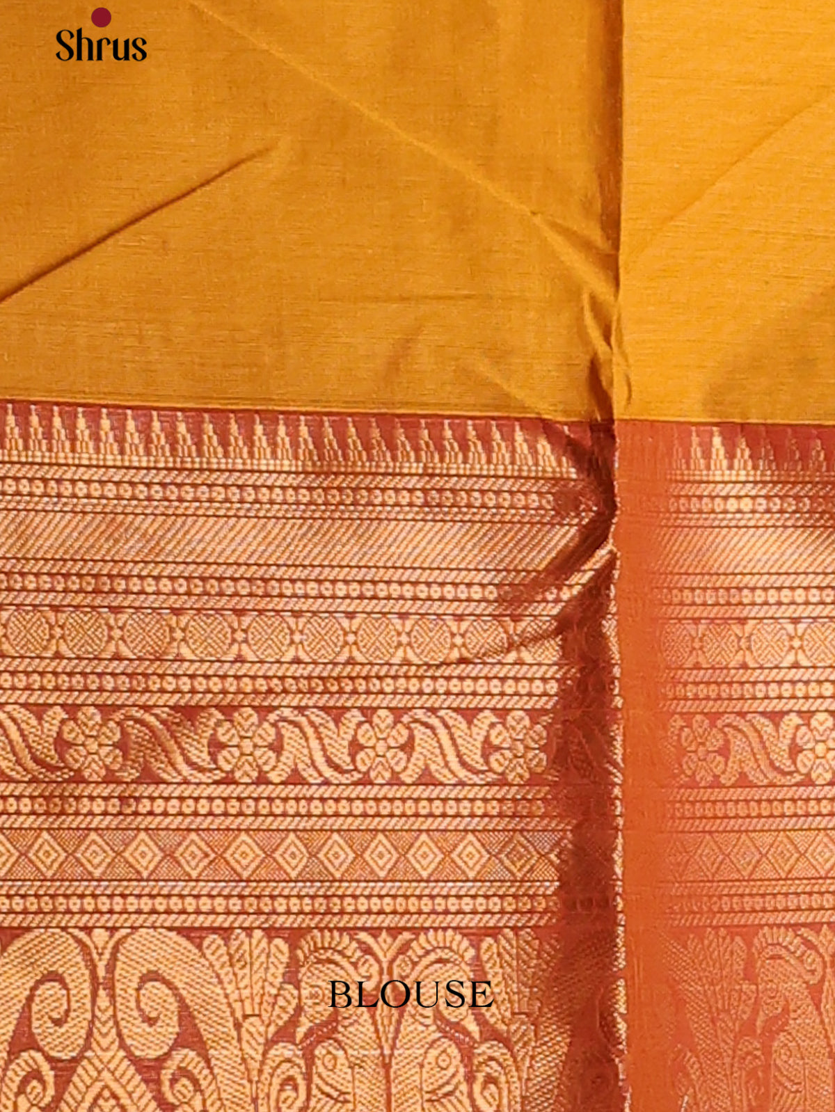 Mustrad with Rust - Chettinad Cotton Saree - DDS09345 - Shop on Shrus.com