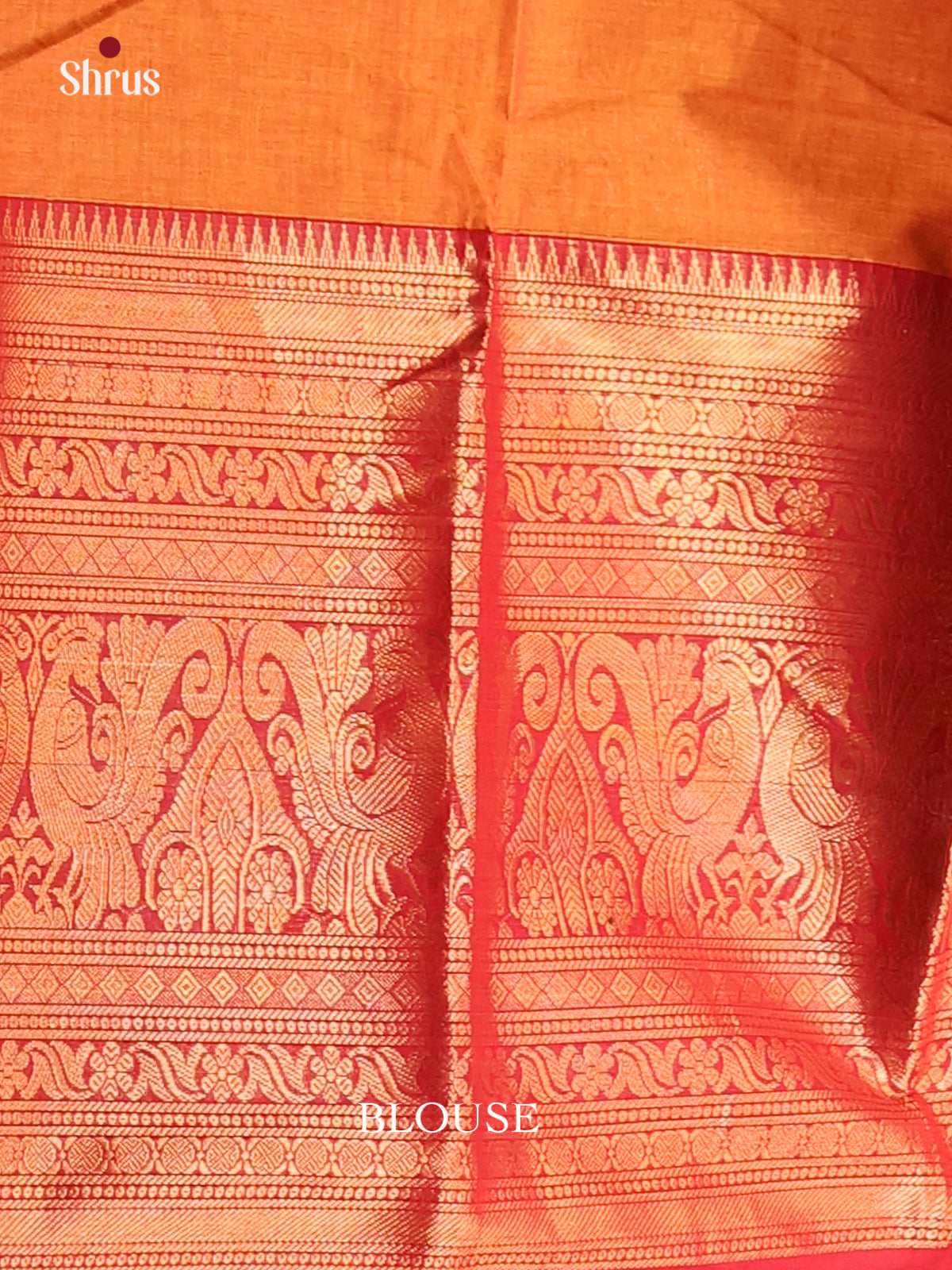 Brick with Red - Chettinad Cotton Saree - Shop on Shrus.com
