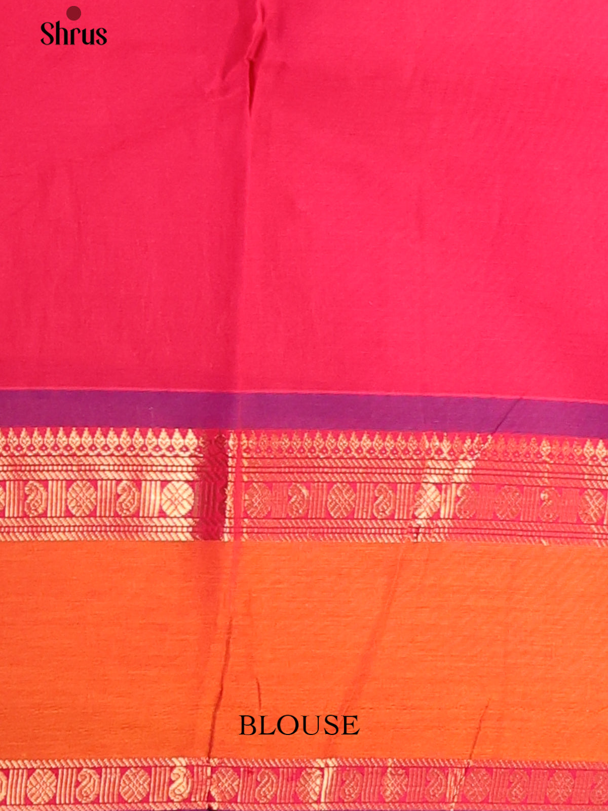 Pink with Rust - Chettinad Cotton Saree - DDS09362 - Shop on Shrus.com