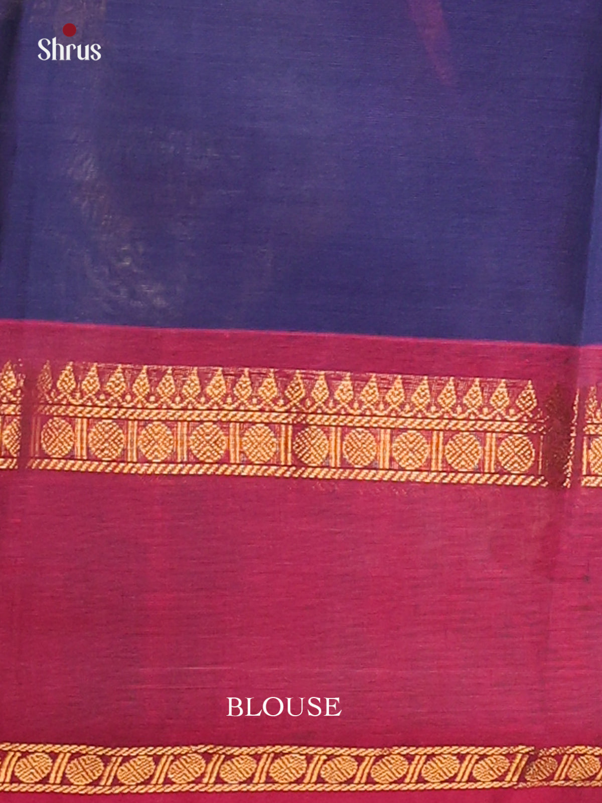 Dark navy Blue with Pink - Chettinad Cotton Saree - DDS09398 - Shop on Shrus.com