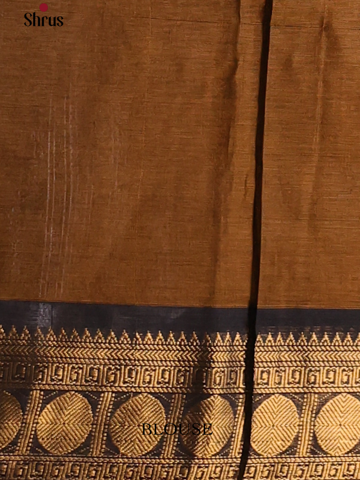 Brown with Navy blue - Chettinad Cotton Saree - DDS09410 - Shop on Shrus.com
