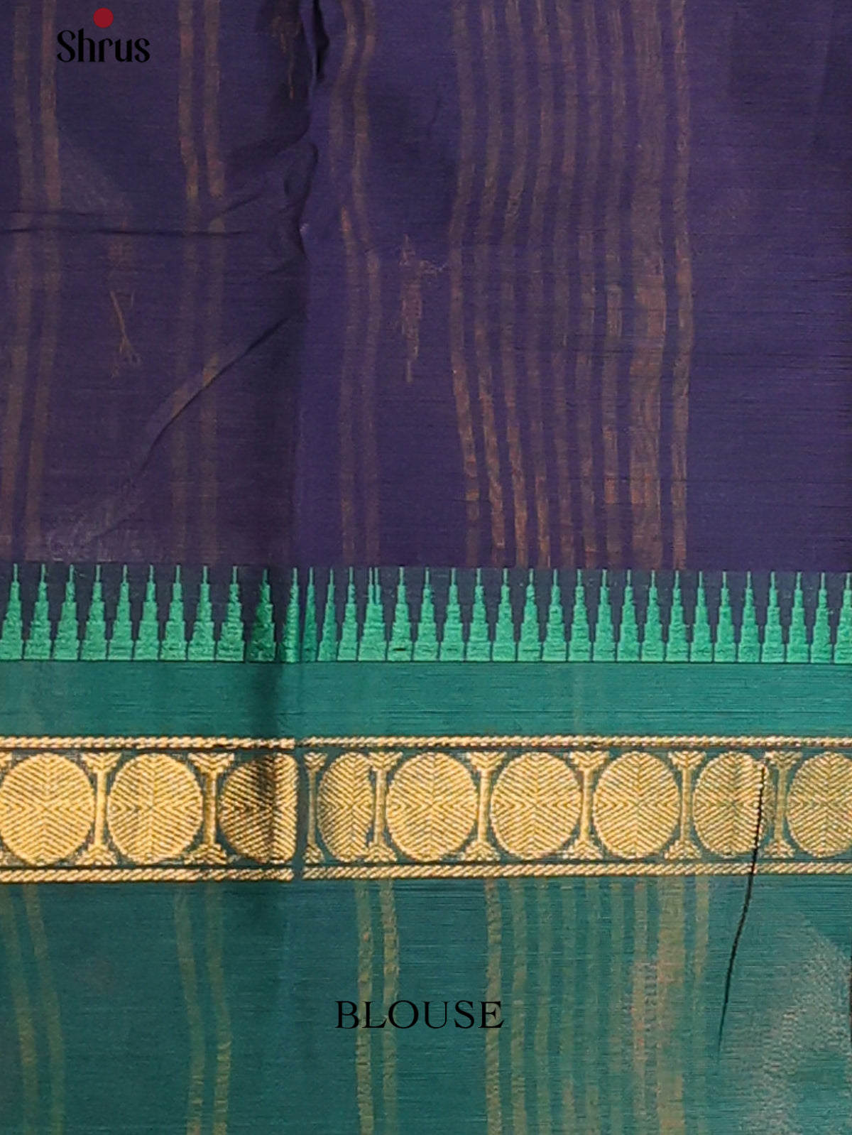 Navy Blue with Green - Chettinad Cotton Saree - DDS10011 - Shop on Shrus.com
