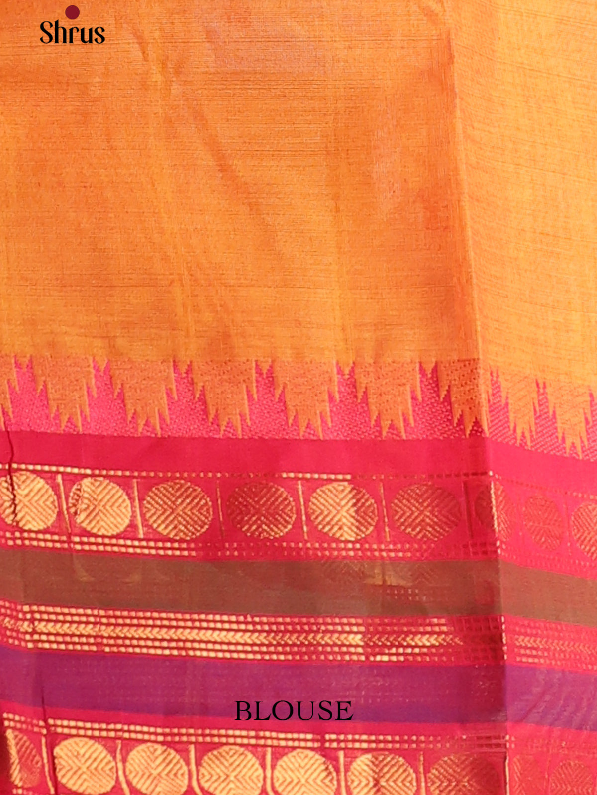 Mustard with Pink - Chettinad Cotton Saree - DDS10023 - Shop on Shrus.com