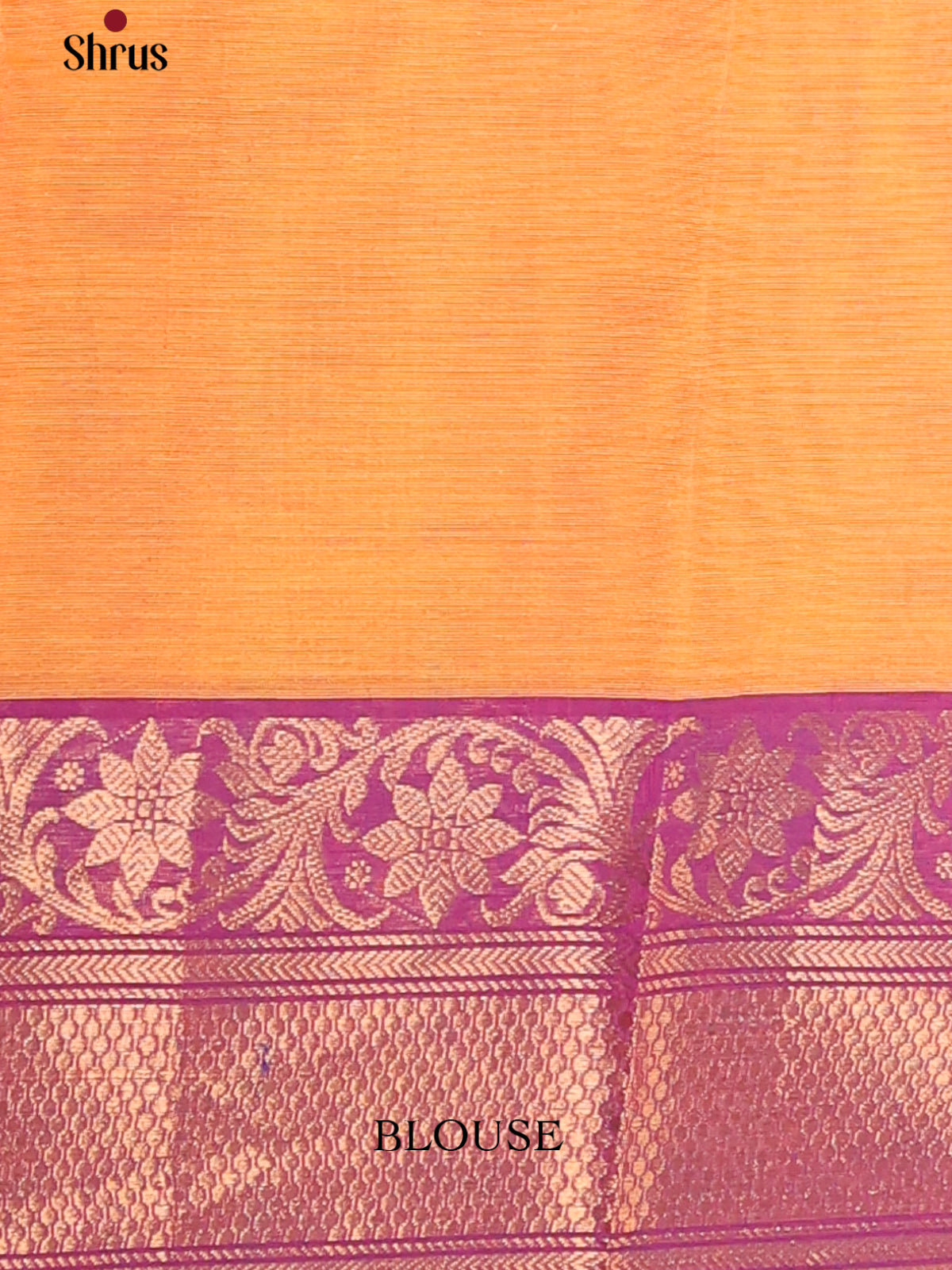Orange with Purple - DDS10034 - Chettinad Cotton Saree - Shop on Shrus.com