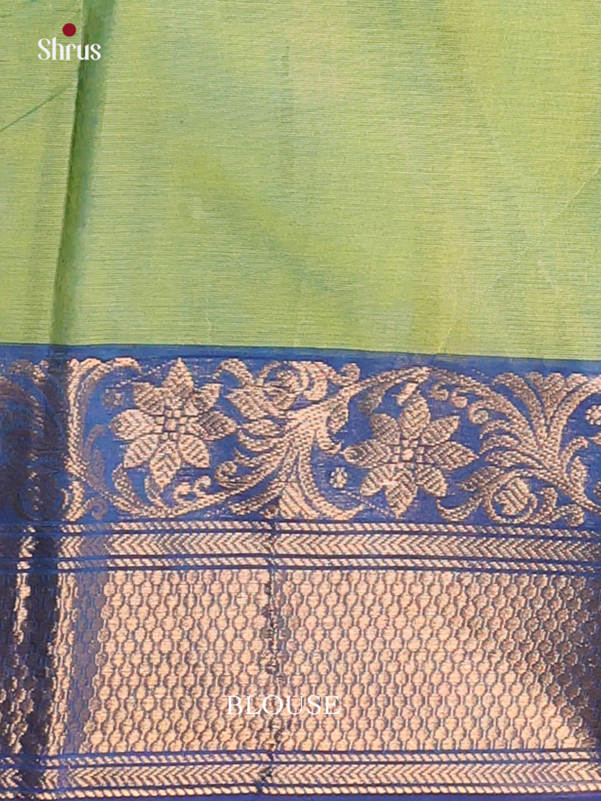Dual Tone Parrot Green with blue - Chettinad Cotton Saree - DDS10036 - Shop on Shrus.com